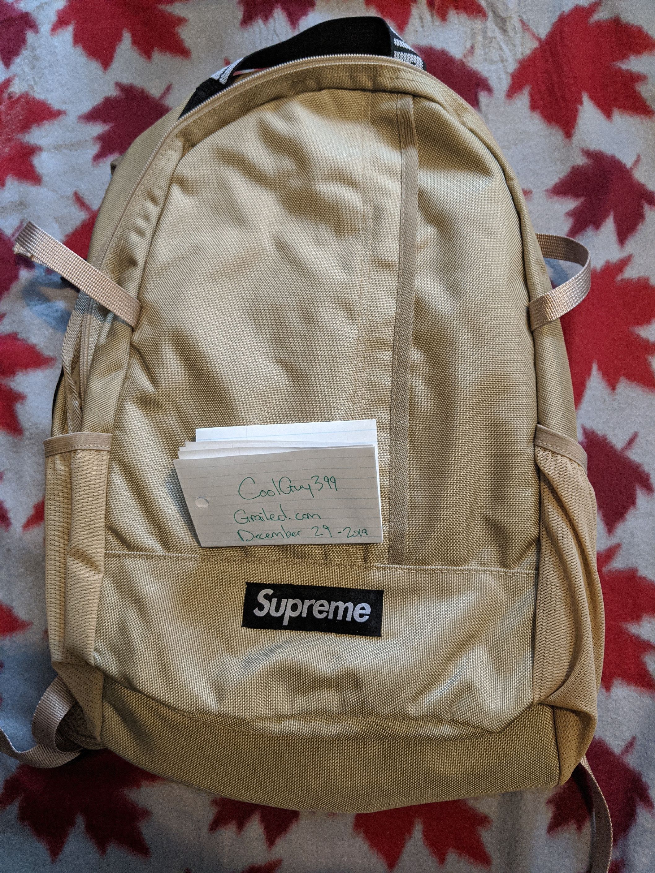 Supreme Supreme SS18 Tan Backpack Size ONE SIZE - 1 Preview