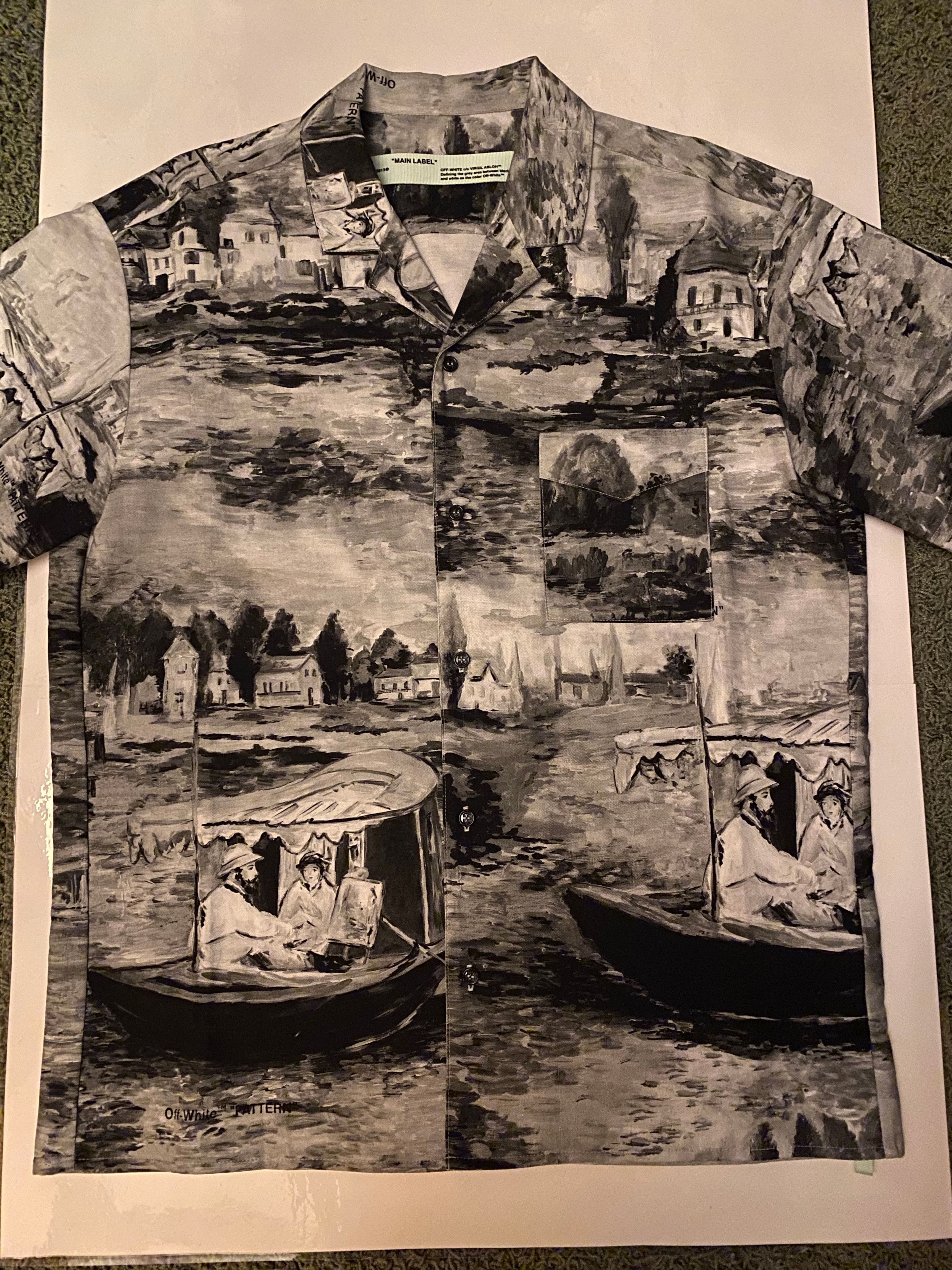 Off-White Off-White Lake Holiday Printed Cotton Shirt Size US M / EU 48-50 / 2 - 2 Thumbnail