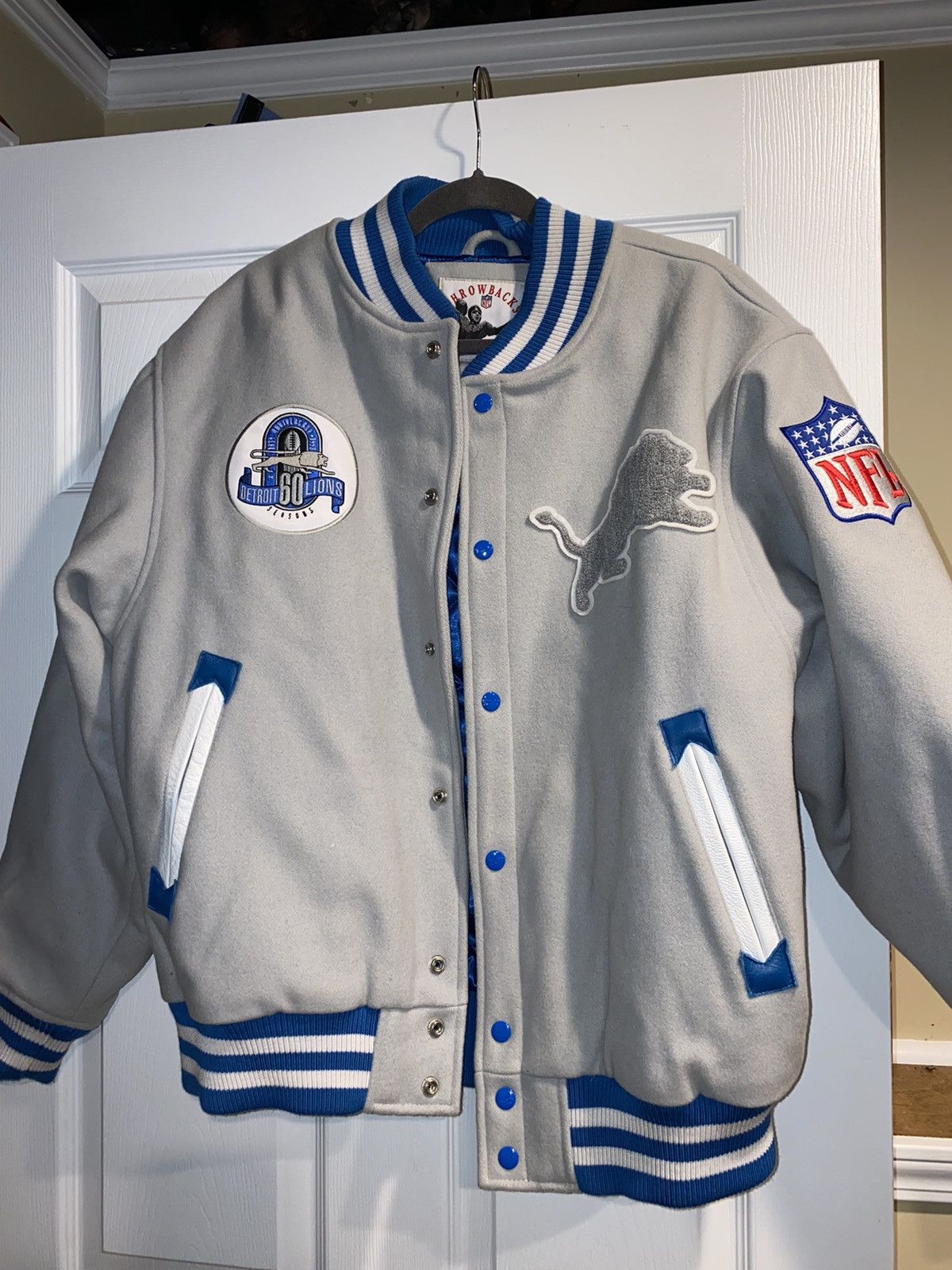 Jackets & Coats, Authentic Mitchell Ness Detroit Lions Jacket