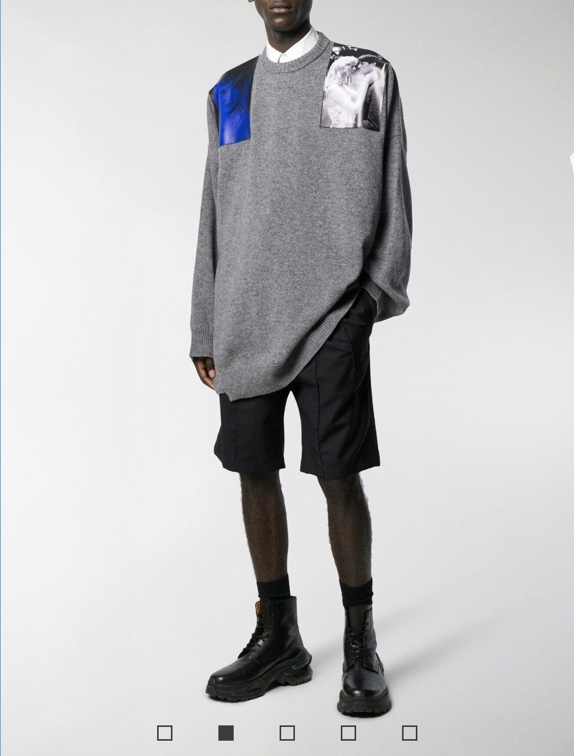 Raf simons oversized printed patch jumper sale