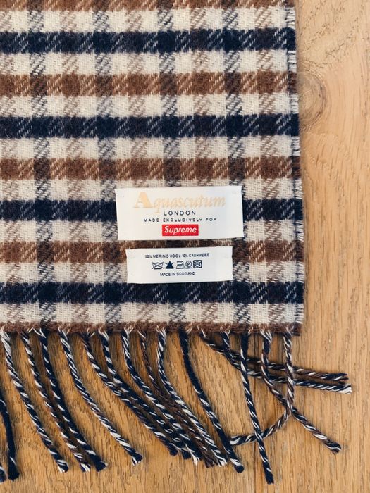 Supreme Aquascutum Club check scarf-