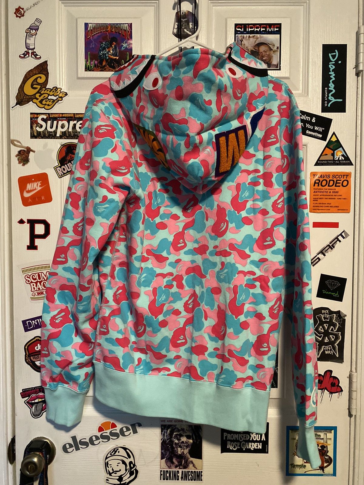 Bape Bape Miami Exclusive Camo Shark Zip Up Hoodie Grailed