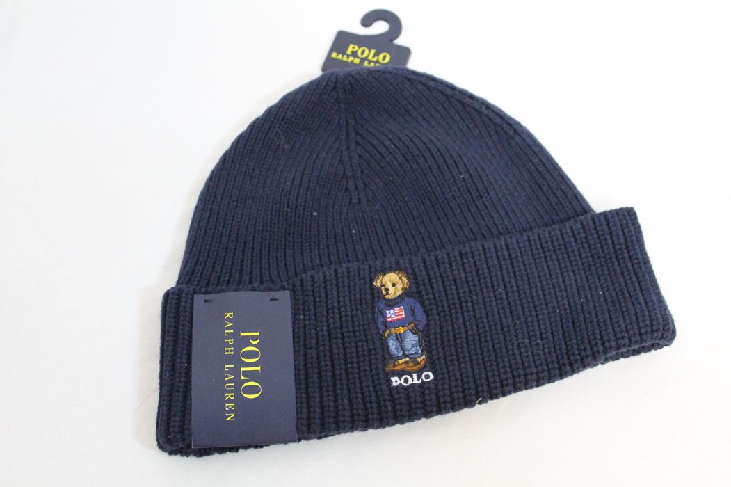 Polo Ralph Lauren Polo Ralph Lauren Polo Bear Knit Hat Beanie Navy | Grailed