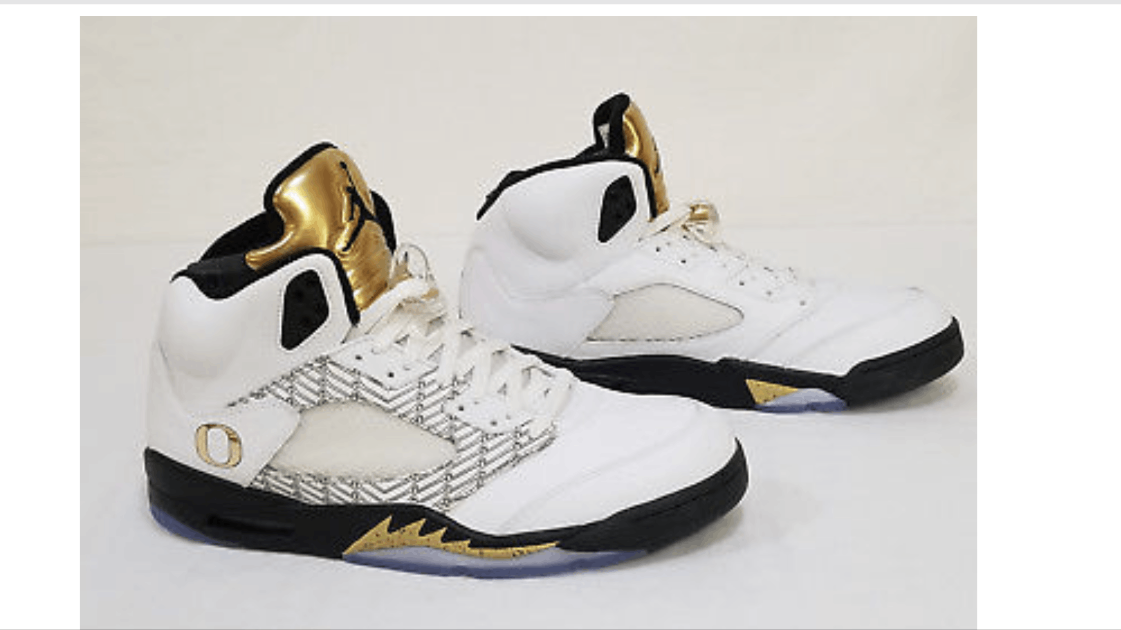 Air Jordan 5 Retro PE Oregon Ducks Olympic Gold Footwear