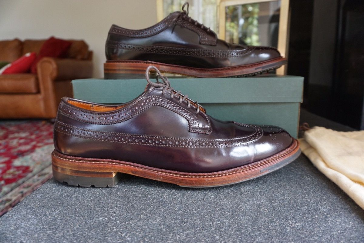 Alden Alden Long Wing Blucher Commando Sole Color 8 Shell Cordovan ...