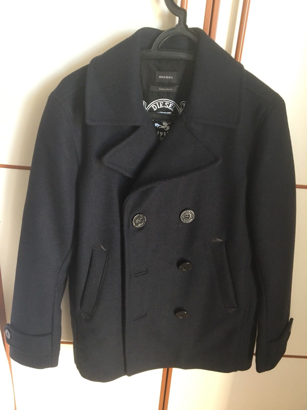 Diesel Diesel Navy Wool Coat with double-breasted, size S, new Size US S / EU 44-46 / 1 - 1 Thumbnail