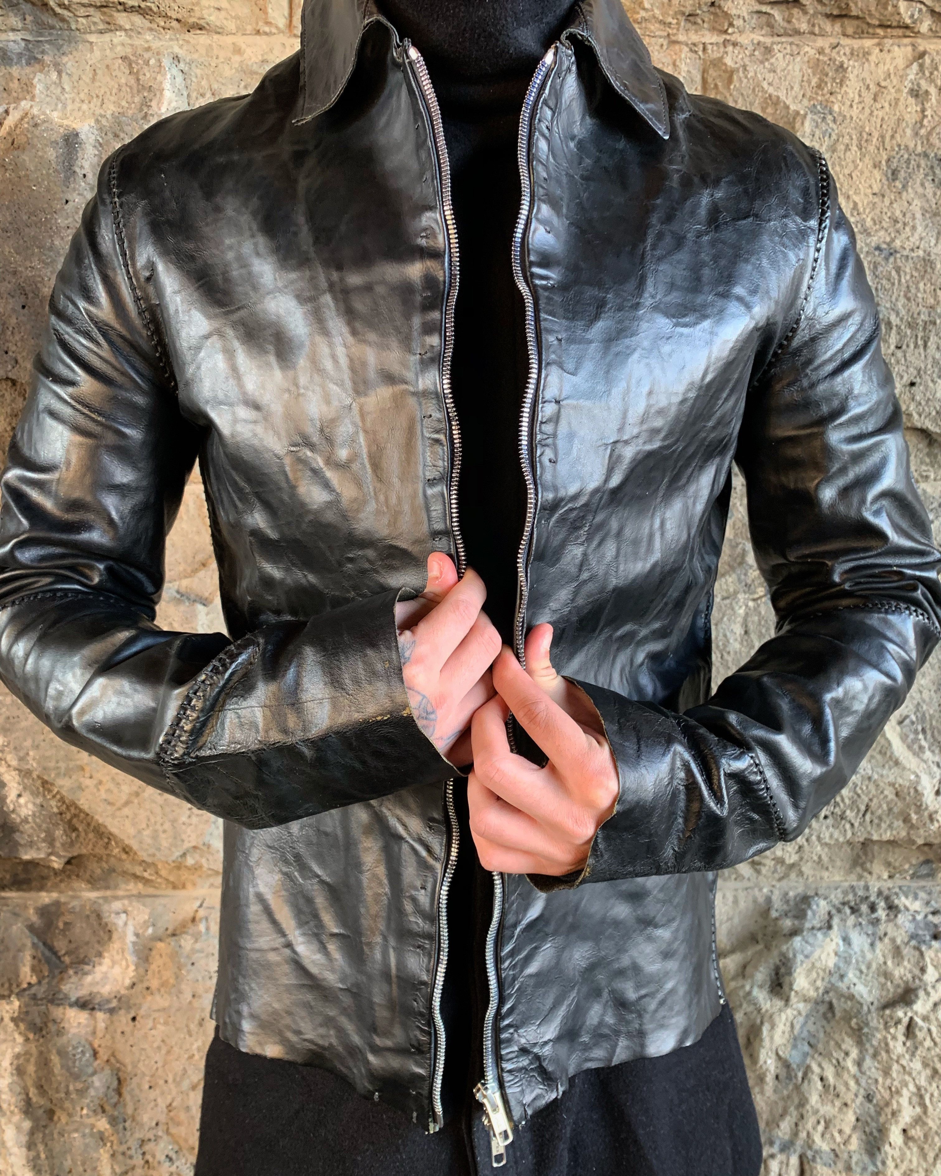 A1923 J003 horse skin leather jacket Grailed