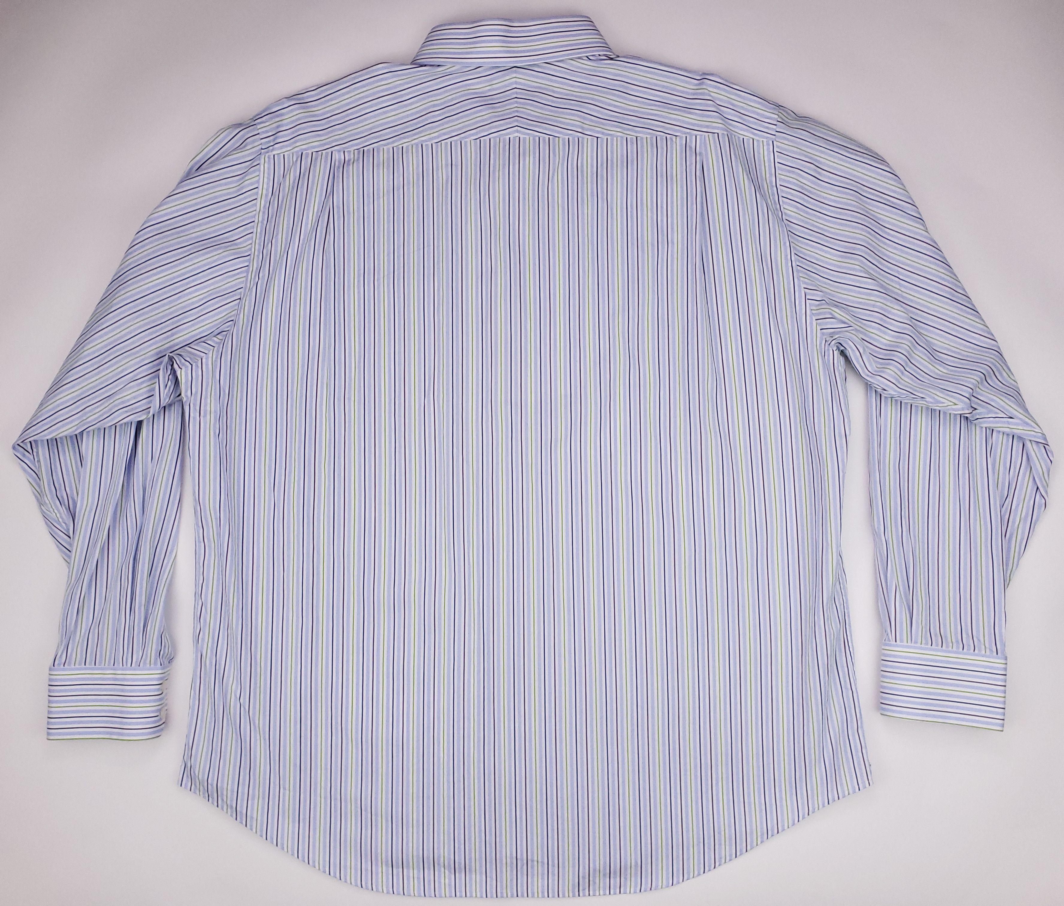 Hawes&Curtis Hawes Curtis Dress Shirt 18 38 Ludlow Striped Mens Size Blu Size US XXL / EU 58 / 5 - 3 Thumbnail