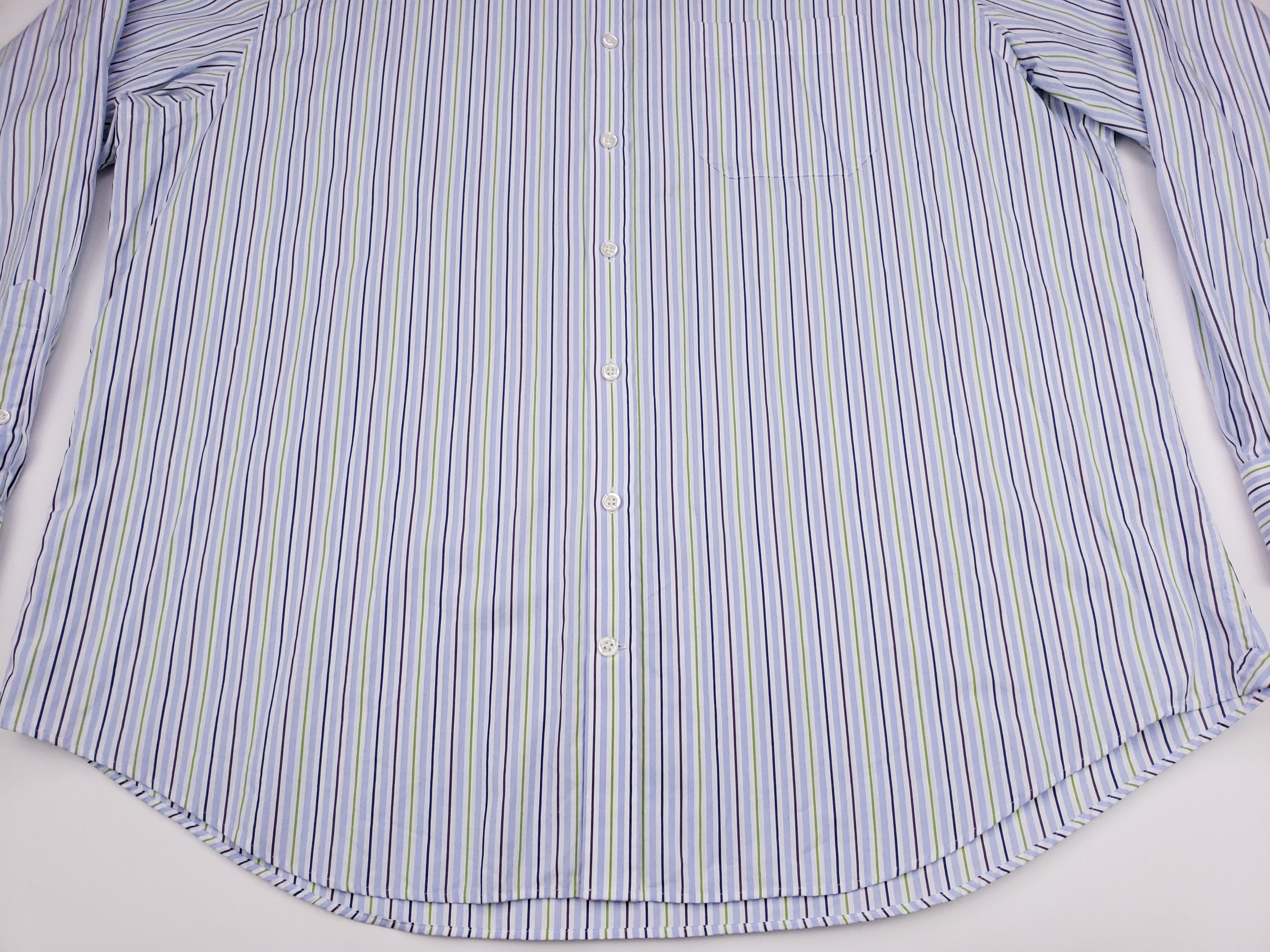 Hawes&Curtis Hawes Curtis Dress Shirt 18 38 Ludlow Striped Mens Size Blu Size US XXL / EU 58 / 5 - 10 Thumbnail