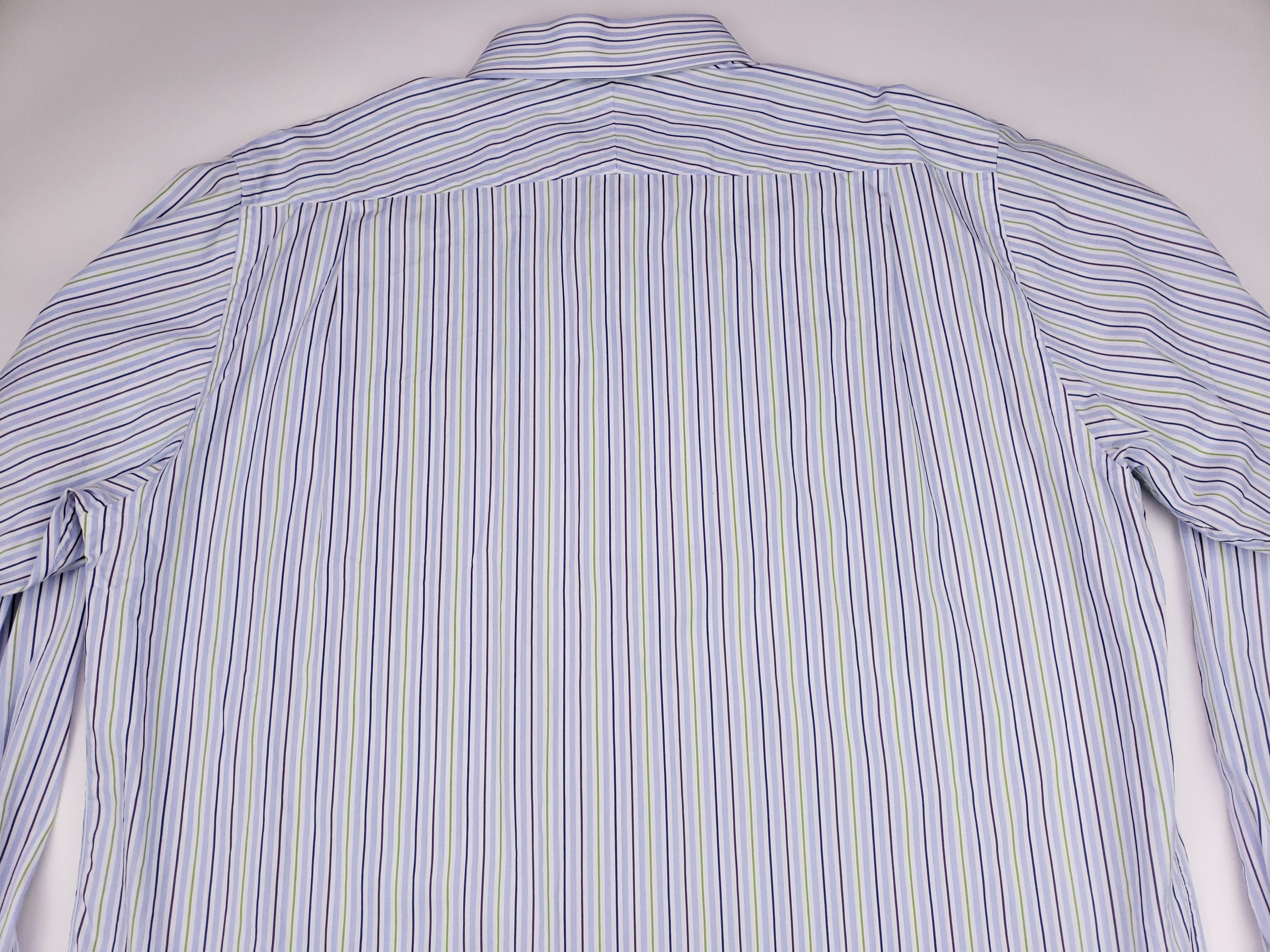Hawes&Curtis Hawes Curtis Dress Shirt 18 38 Ludlow Striped Mens Size Blu Size US XXL / EU 58 / 5 - 11 Thumbnail