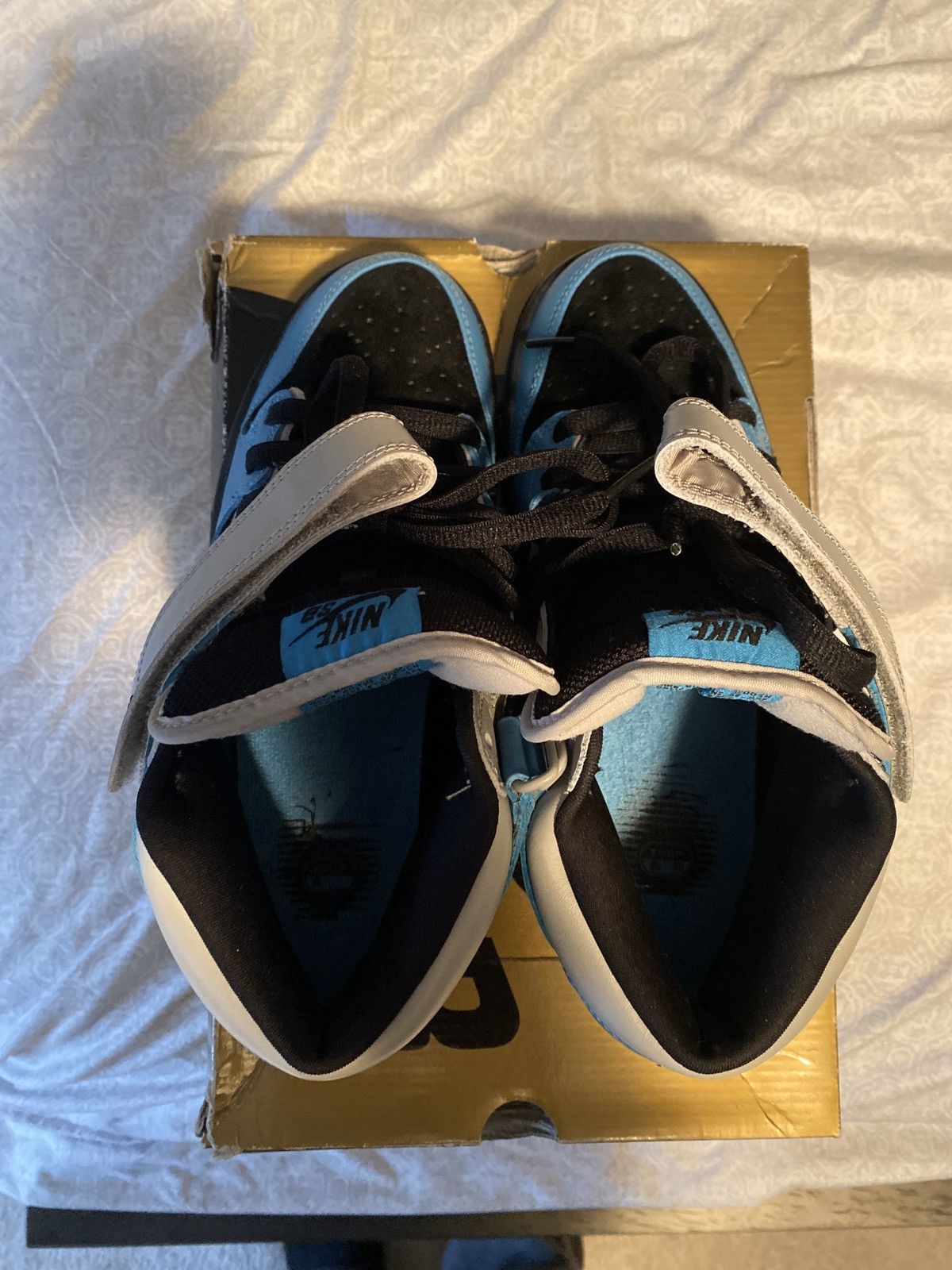 Nike Dunk Mid Pro SB Black | Aqua Fuel Blue Size US 8 / EU 41 - 5 Thumbnail