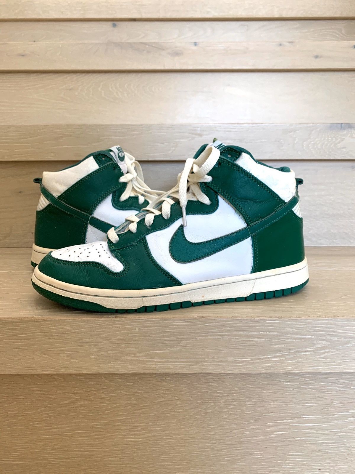 Nike × Vintage Dunk High Clover Celtic Green 2005 SB Off White | Grailed