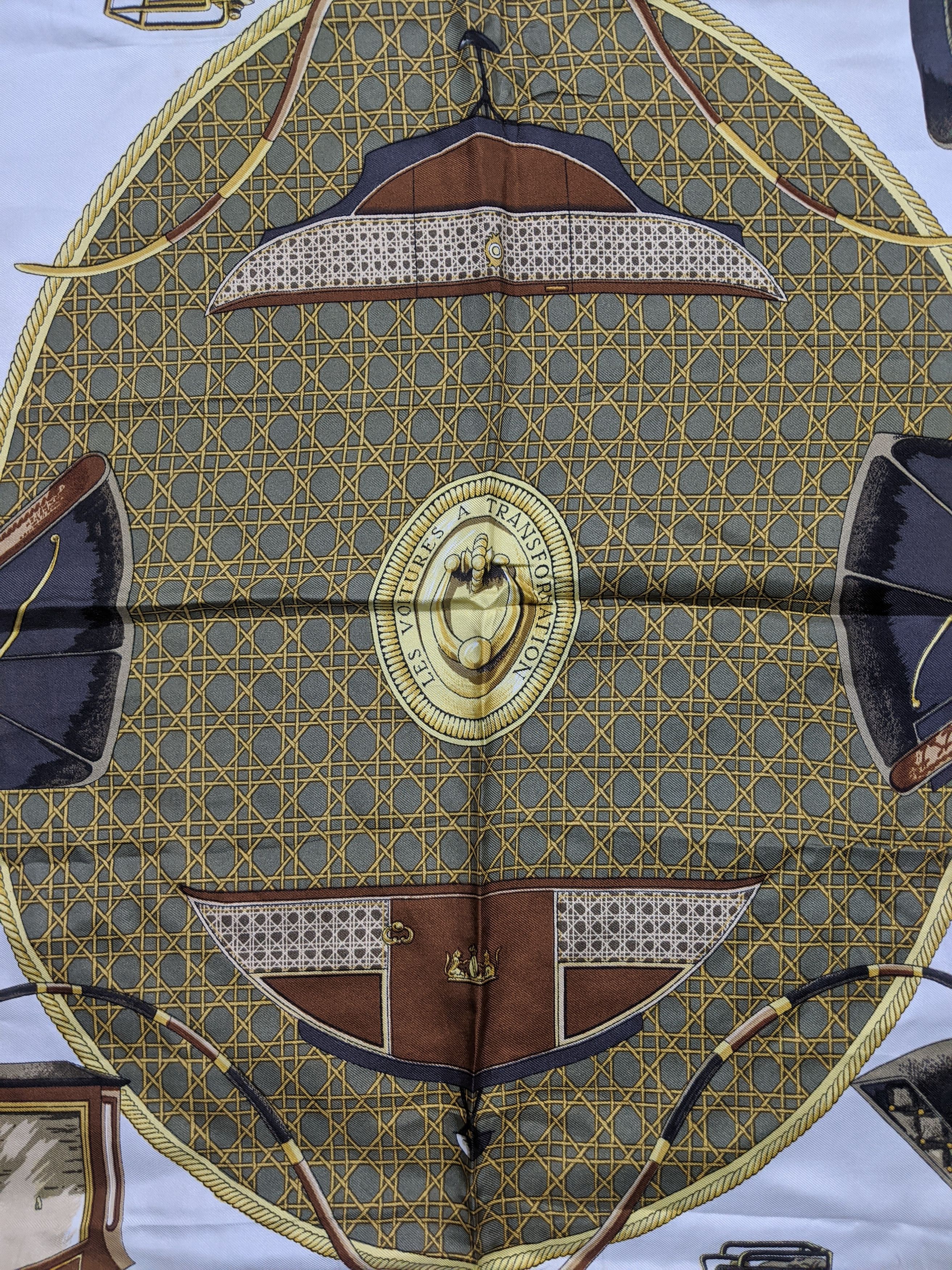 Hermes Les Votures A Transformation La Perriere Silk Scarf Accessories
