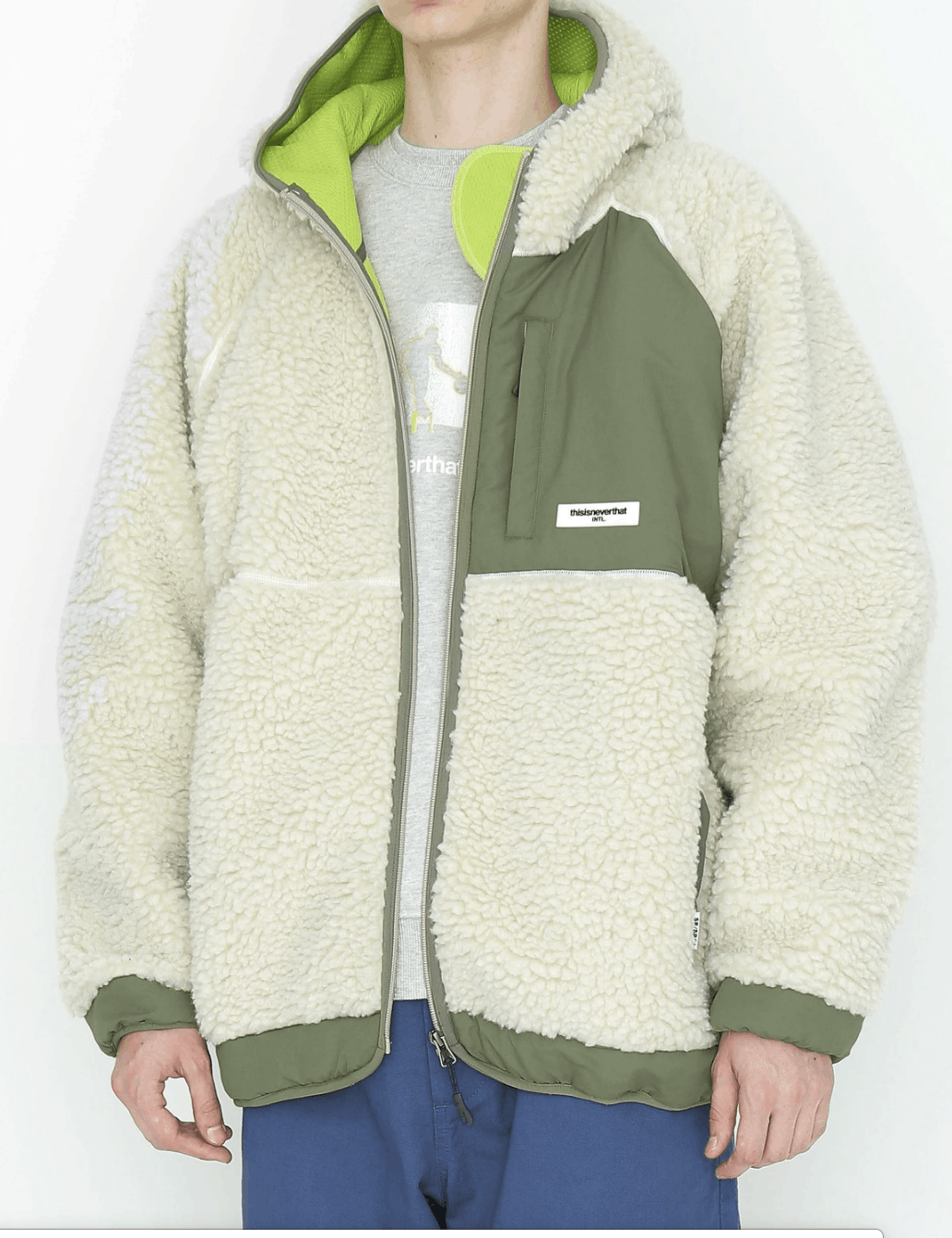thisisneverthat thisisneverthat Hooded Boa Fleece Sherpa Jacket New Large Size US L / EU 52-54 / 3 - 1 Thumbnail