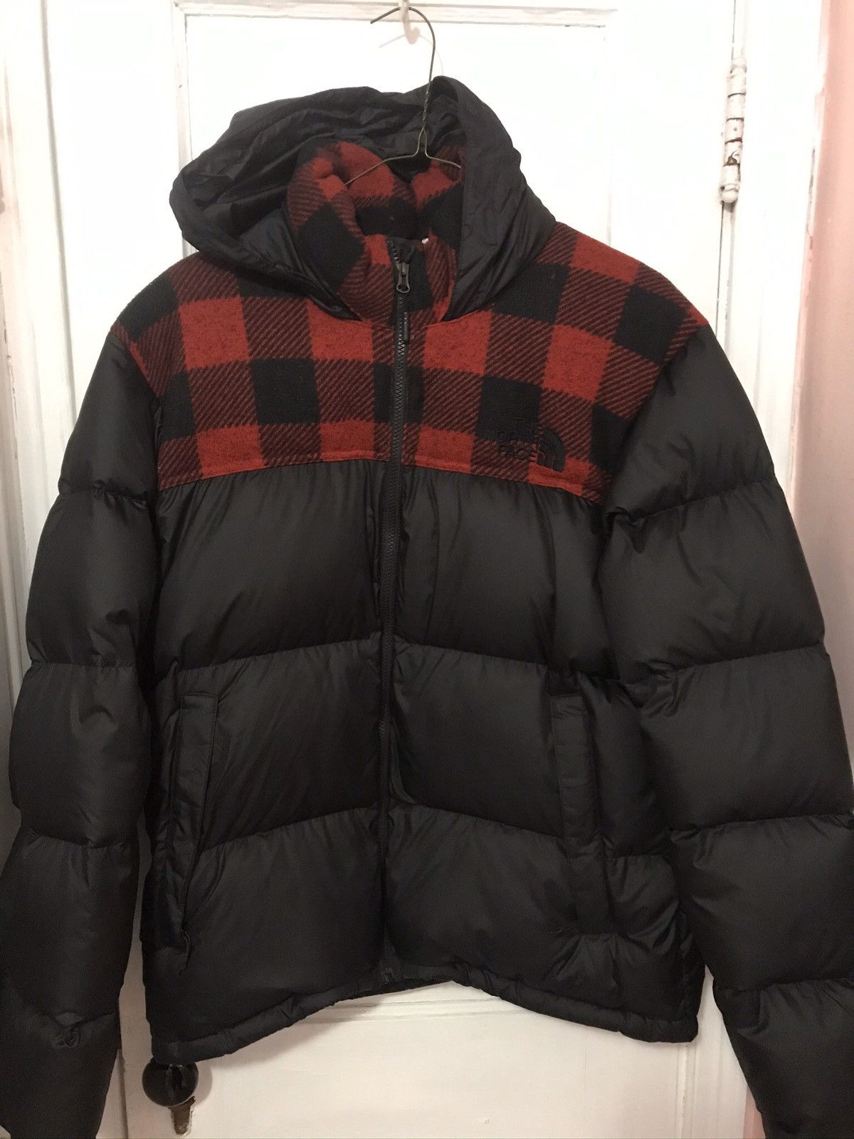 North face red plaid best sale