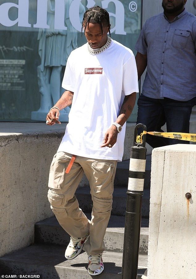 Vintage 30-32 Travis Scott Light Khaki Zipper Cargo Tactical