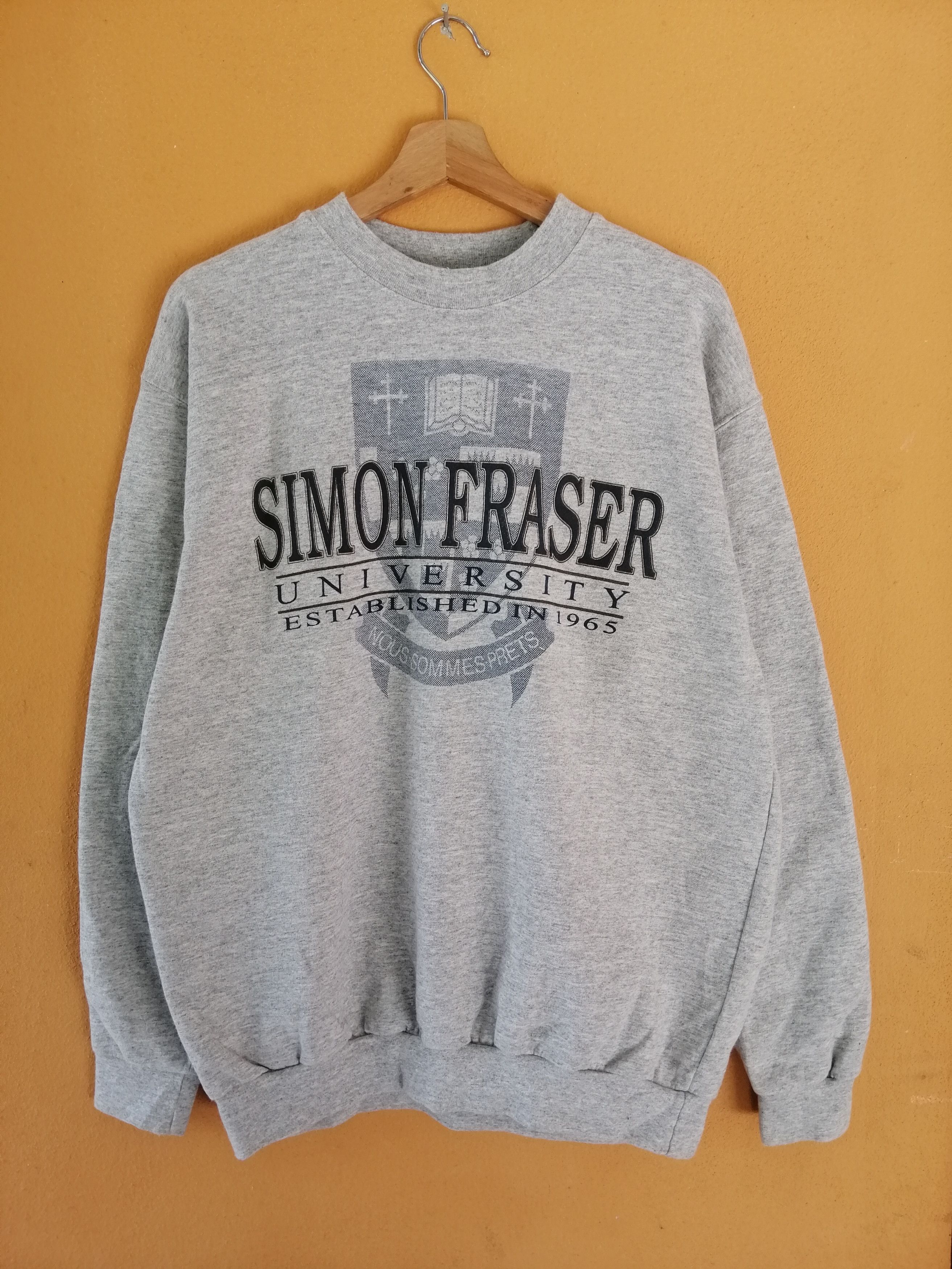 Vintage Vintage 90s Simon Fraser University Big Logo Sweatshirt B14 Size US L / EU 52-54 / 3 - 1 Thumbnail