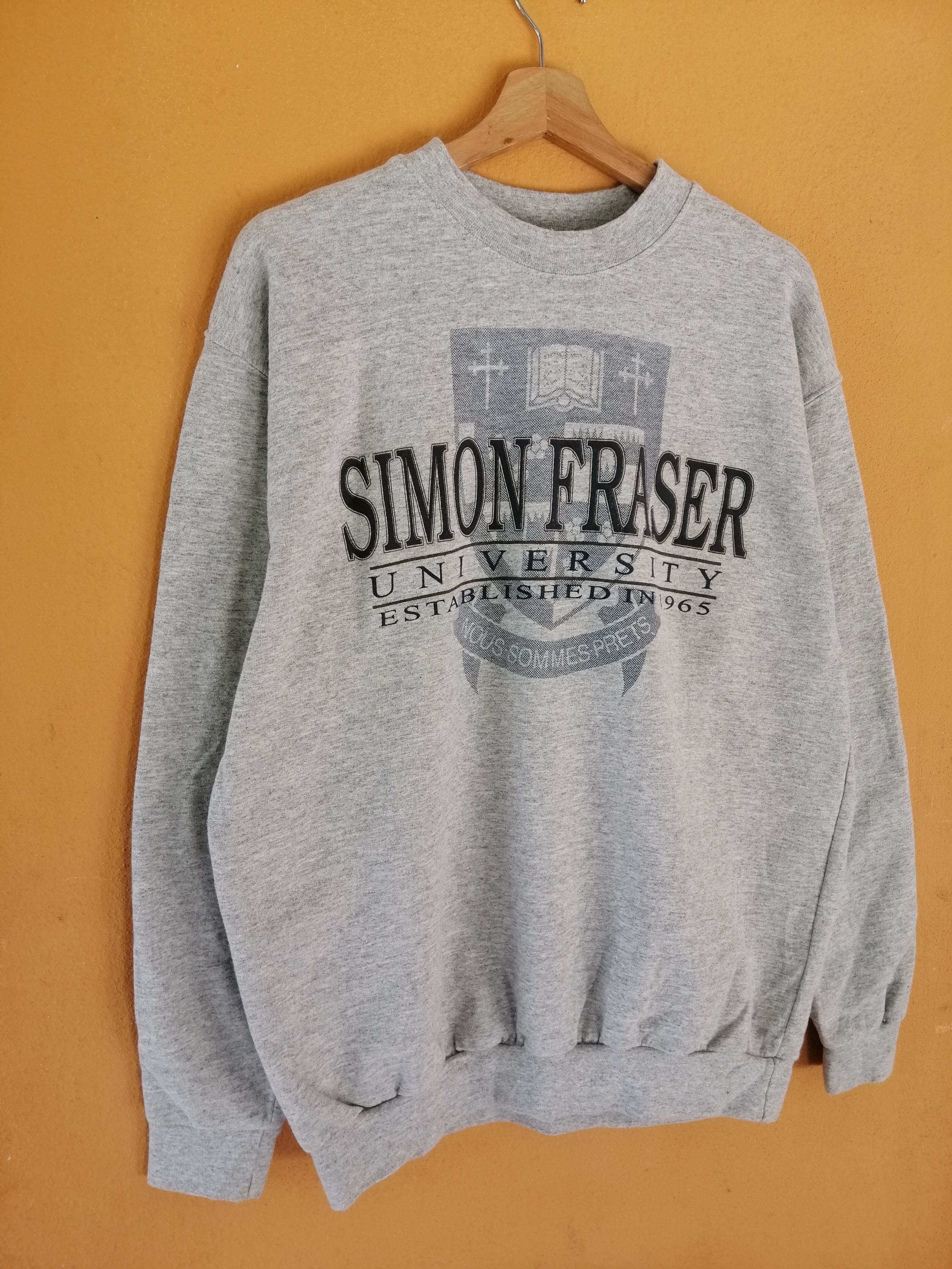 Vintage Vintage 90s Simon Fraser University Big Logo Sweatshirt B14 Size US L / EU 52-54 / 3 - 5 Thumbnail