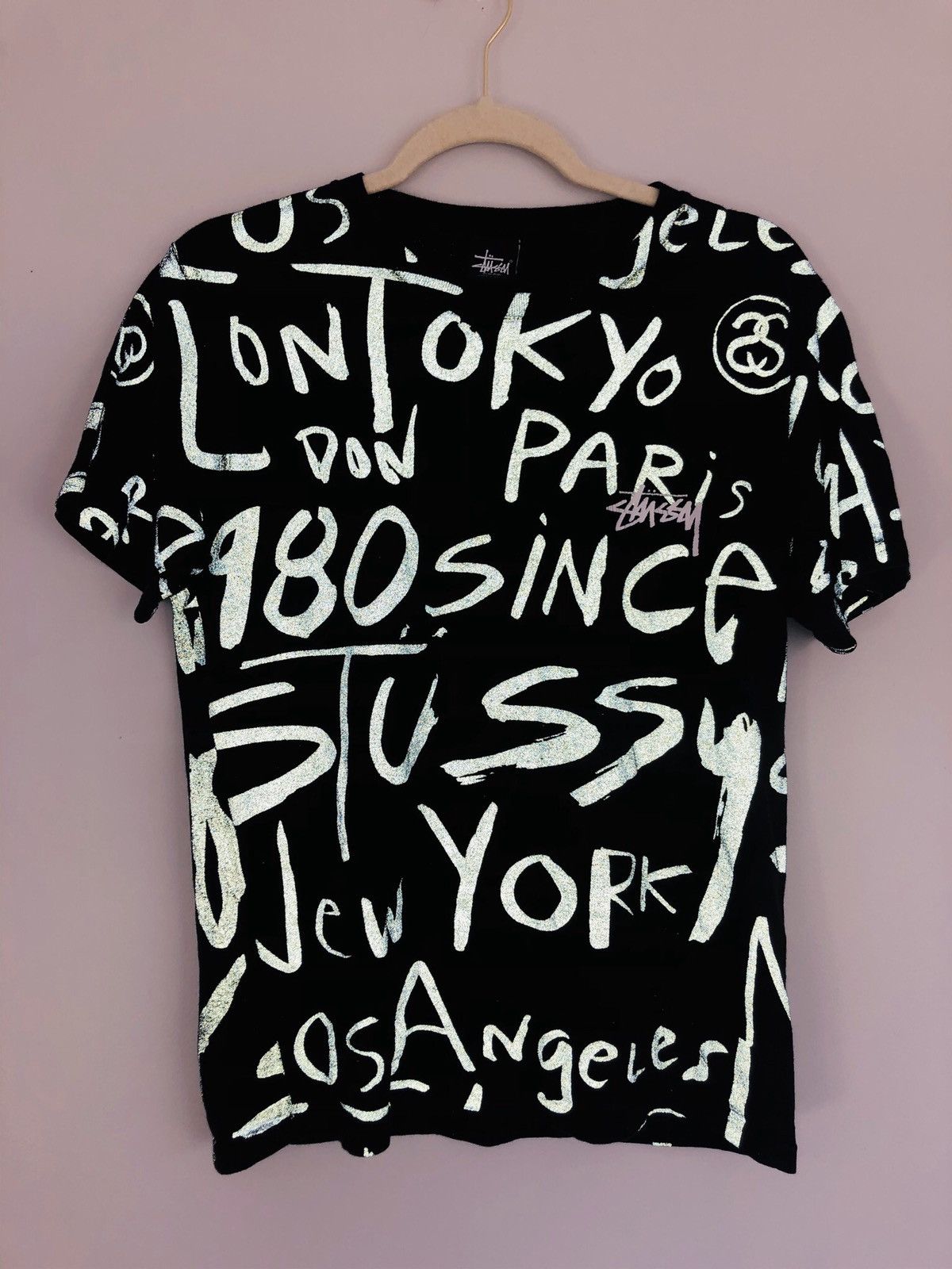 Stussy × Vintage Vintage stussy “cities” T-shirt Size US S / EU 44-46 / 1 - 1 Thumbnail