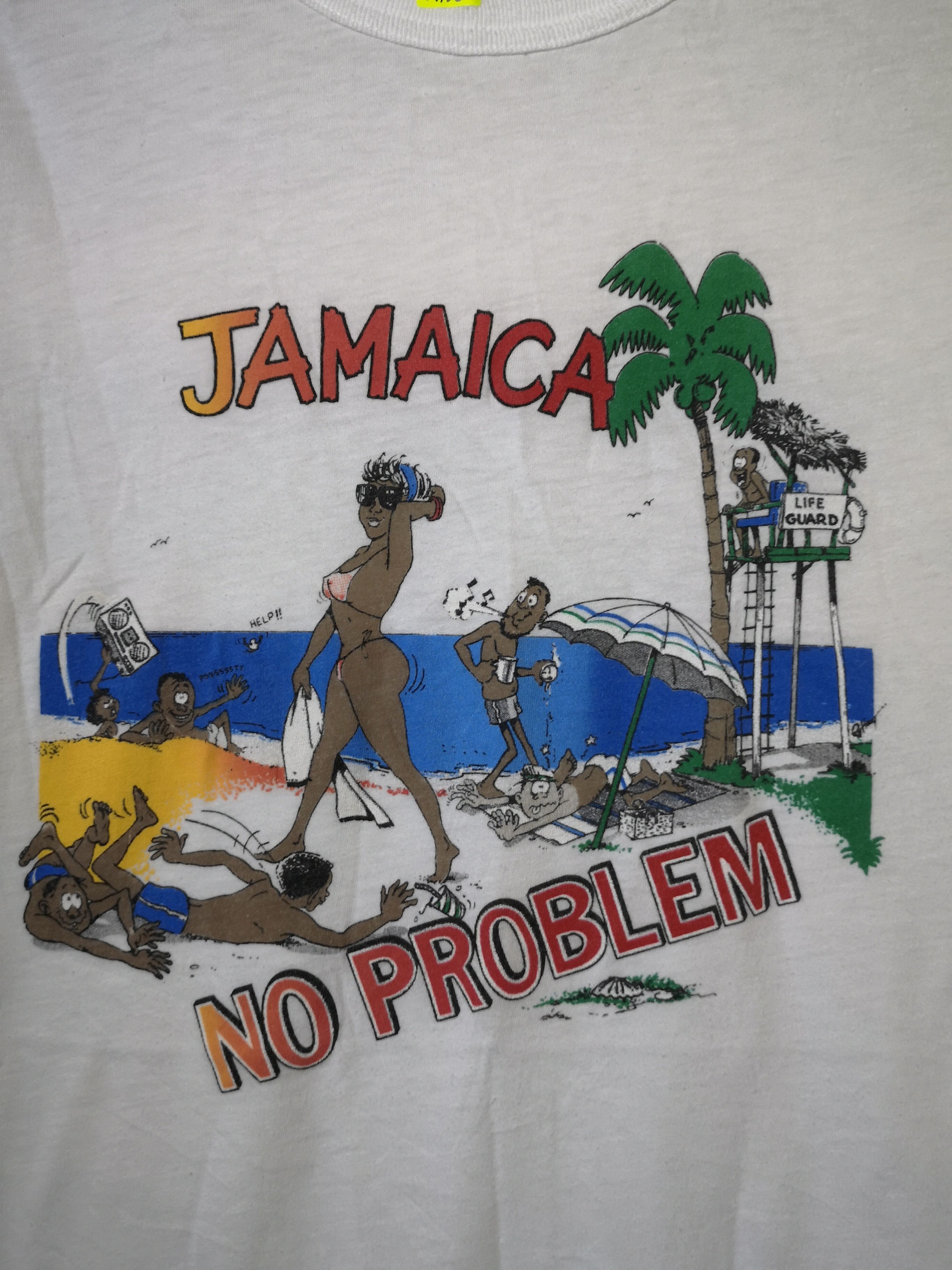 Other Vintage JAMAICA NO PROBLEM ! FUN BEACH CARTOON Tees Size US M / EU 48-50 / 2 - 1 Thumbnail