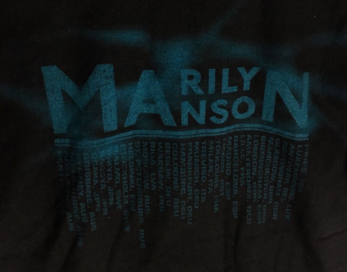 Rare Design Vintage Singer Marilyn Manson T-shirt 2003s Menswear