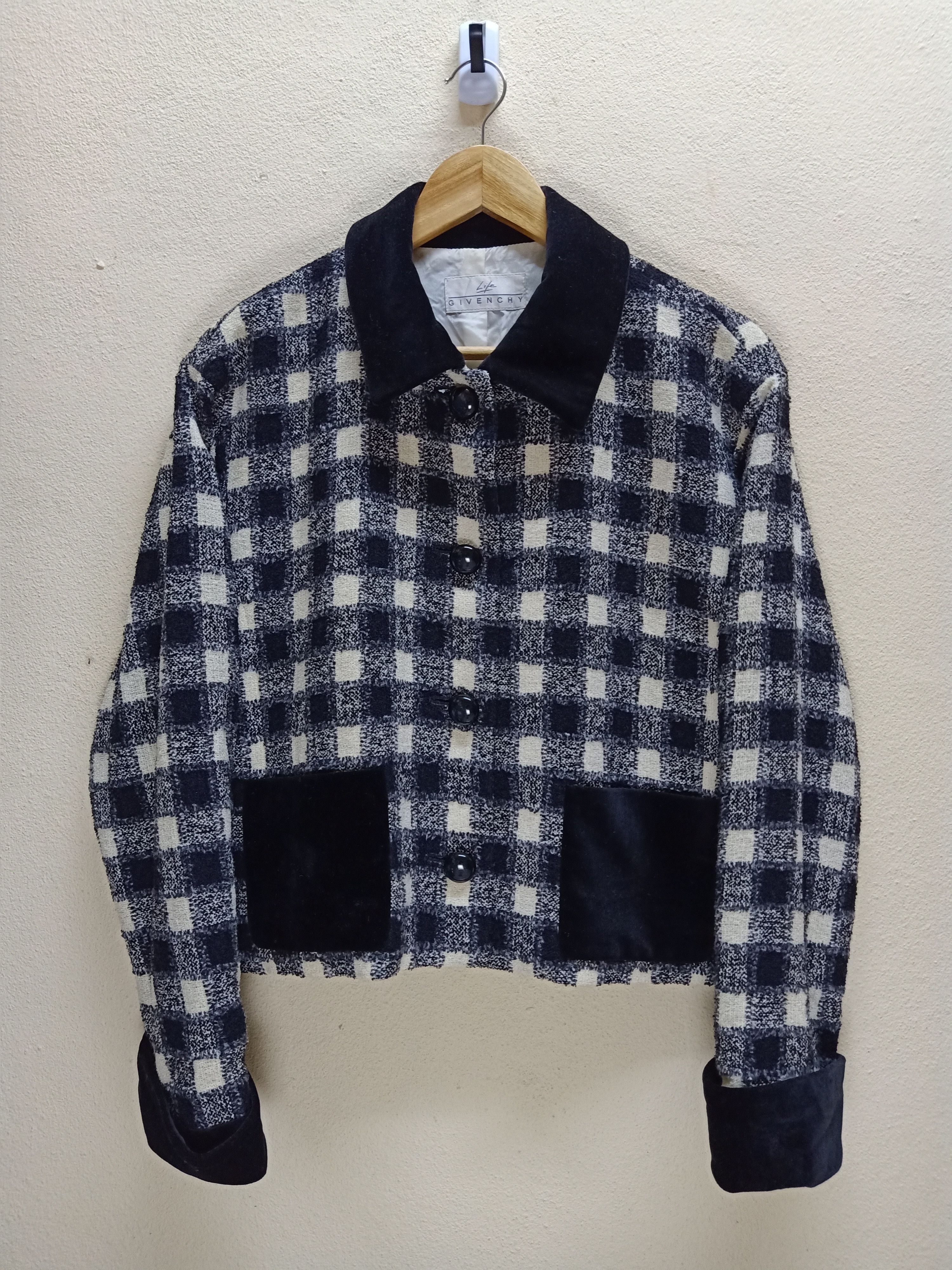 Givenchy Givenchy Black White Tartan Plaid Jacket Blazers Size M / US 6-8 / IT 42-44 - 2 Thumbnail