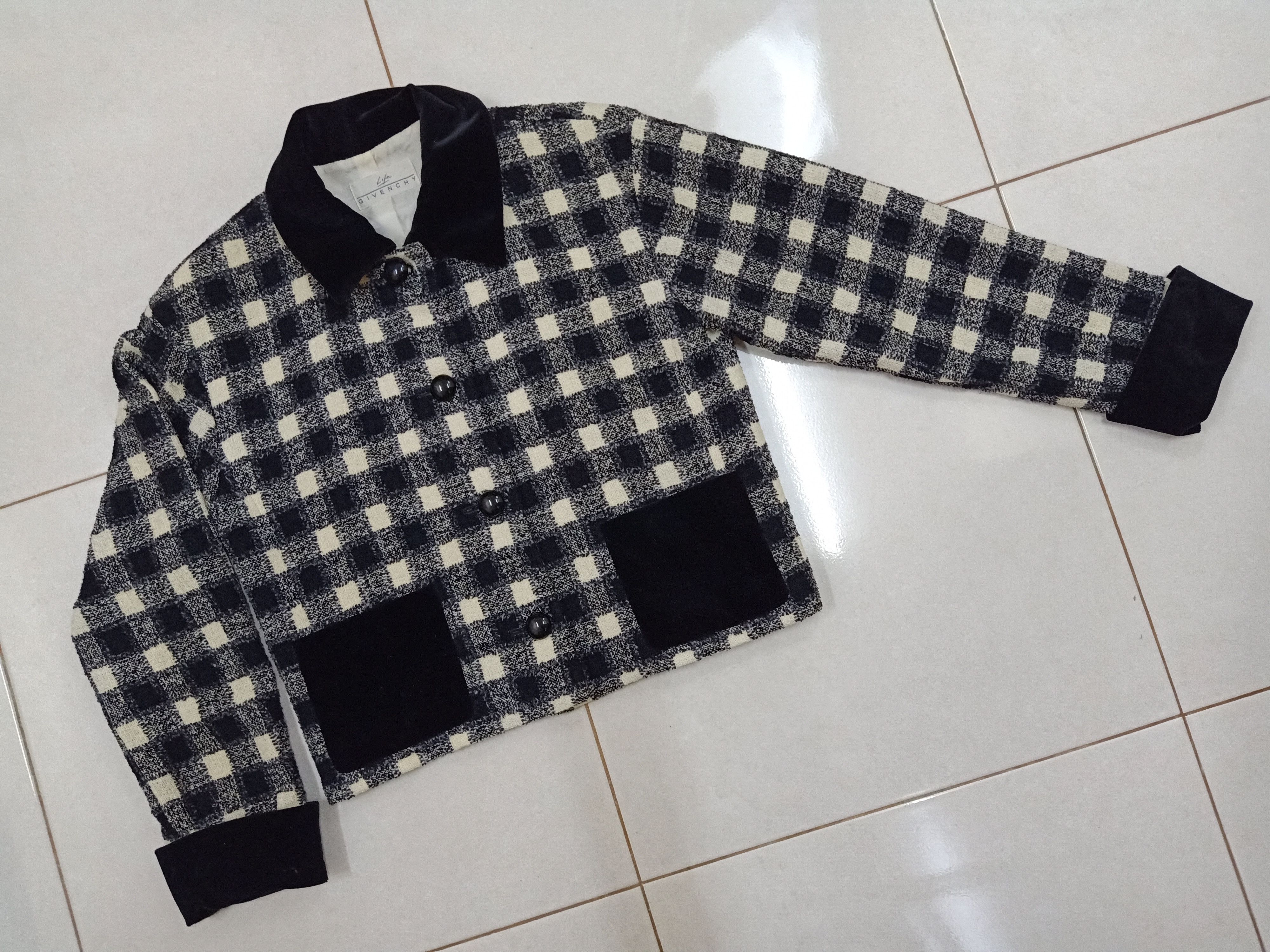 Givenchy Givenchy Black White Tartan Plaid Jacket Blazers Size M / US 6-8 / IT 42-44 - 4 Thumbnail