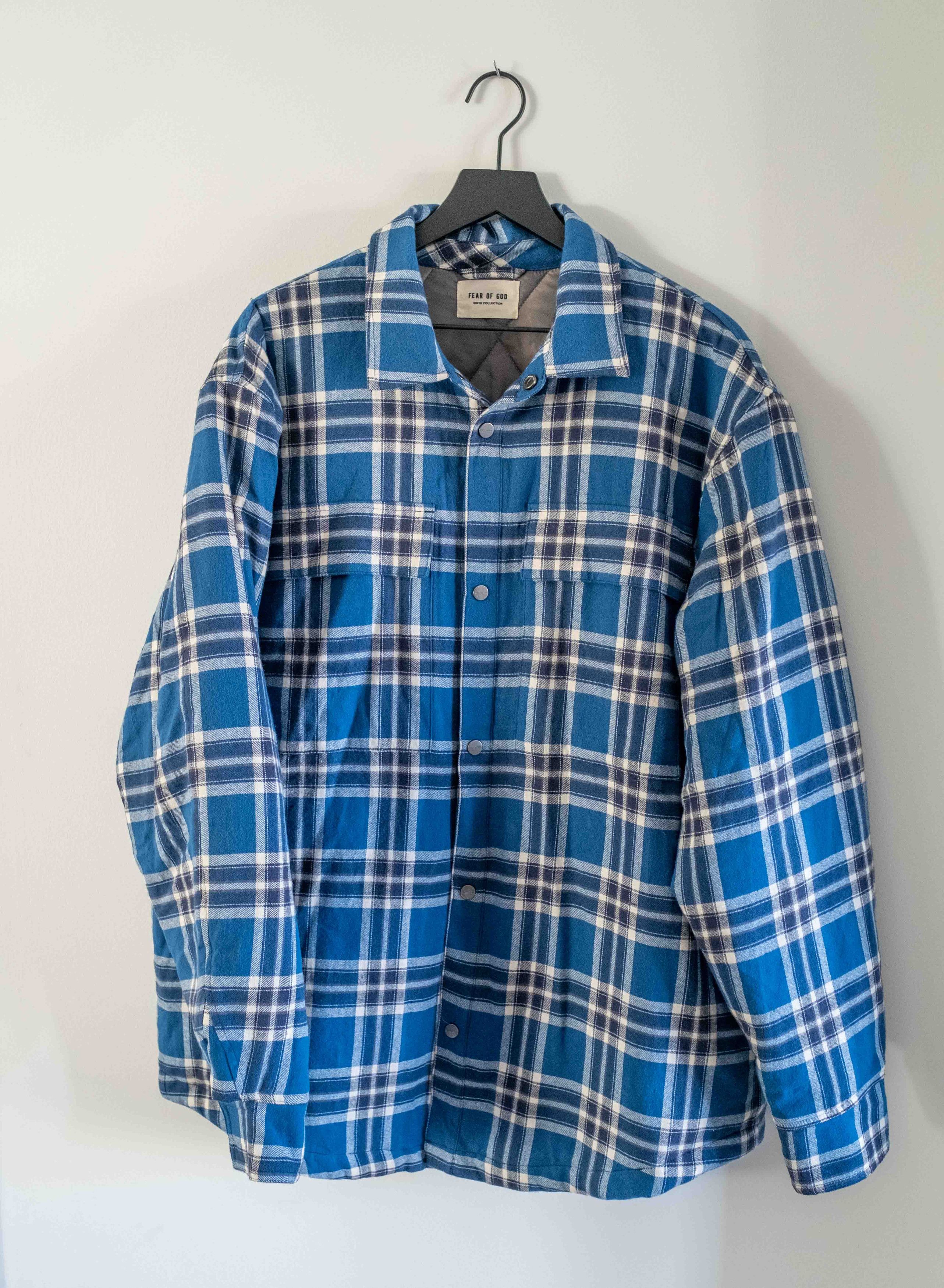 Fear of God 6th Collection Blue Flannel | Grailed