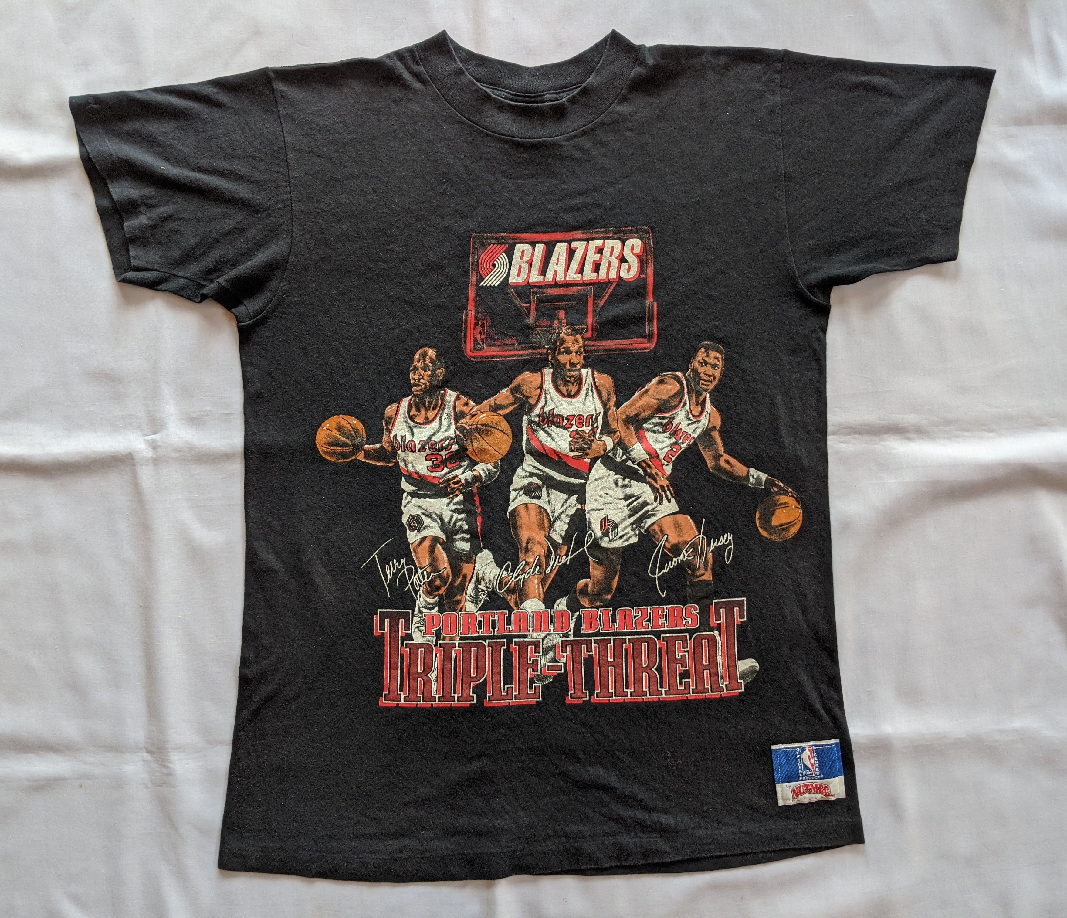 NBA Vintage 90s NBA Portland Blazers lineup KOBE BRYANT Size US M / EU 48-50 / 2 - 2 Thumbnail