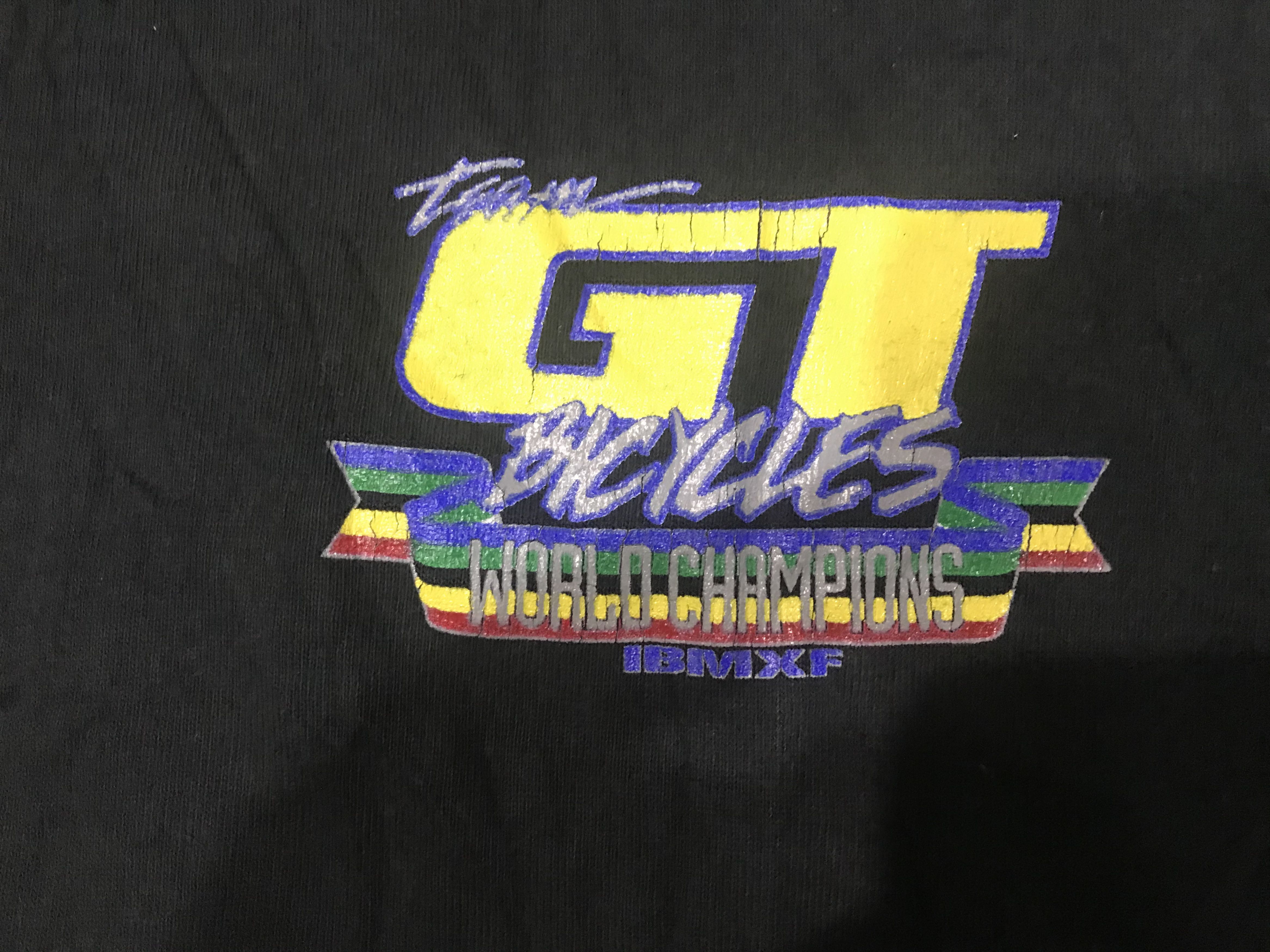 Vintage Vintage 90's Team GT Bicycle BMX World Champions T Shirt Size US L / EU 52-54 / 3 - 3 Thumbnail