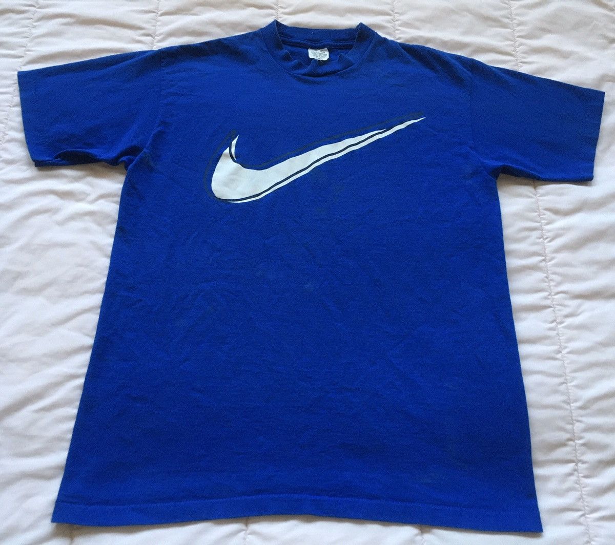 Vintage Nike Shirt Vintage Swoosh logo 80s 90s blue retro check tee Size US L / EU 52-54 / 3 - 7 Thumbnail