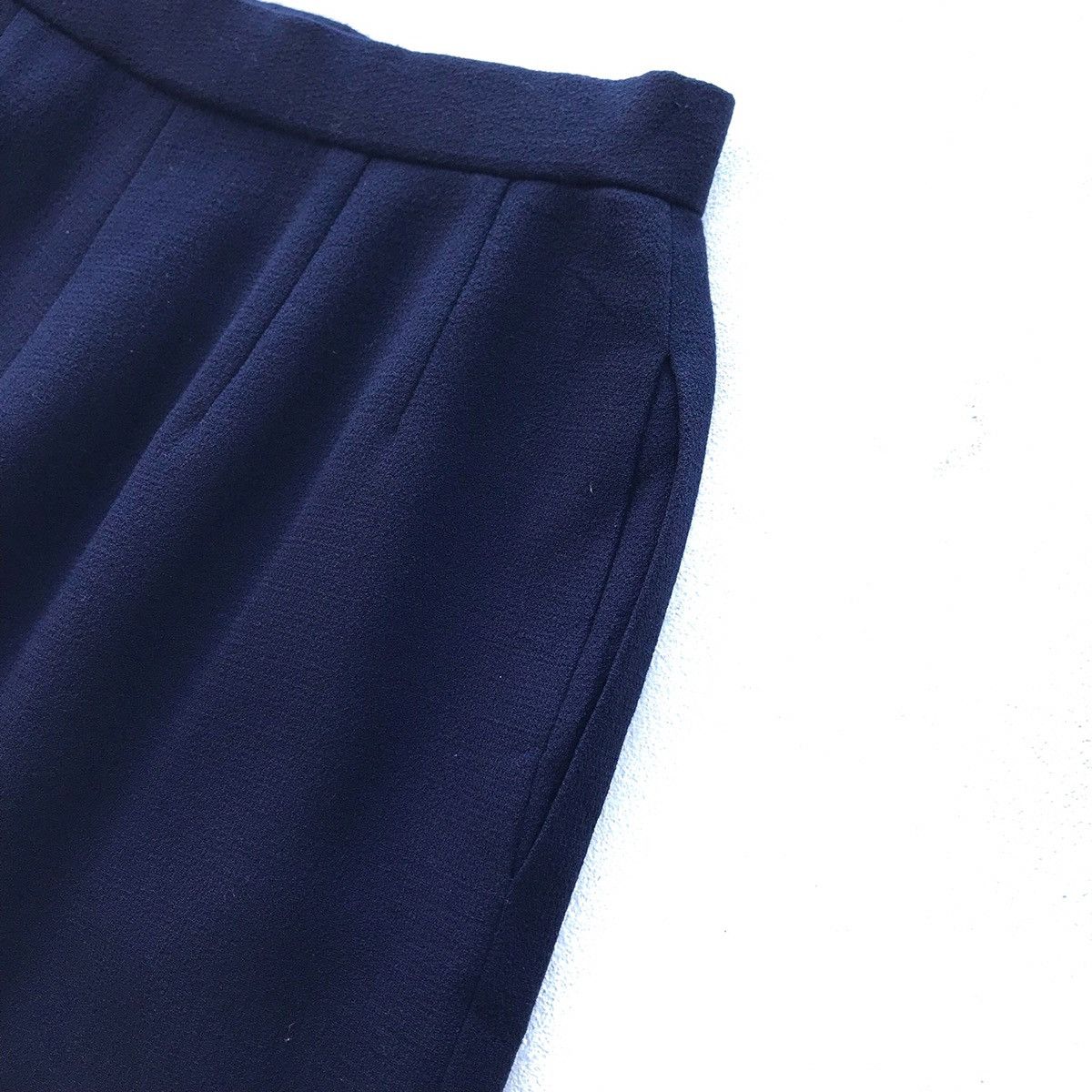 Givenchy Luxury Brand Givenchy Dark Wool High Waisted Wide Leg Pant Size US 26 / EU 42 - 11 Thumbnail