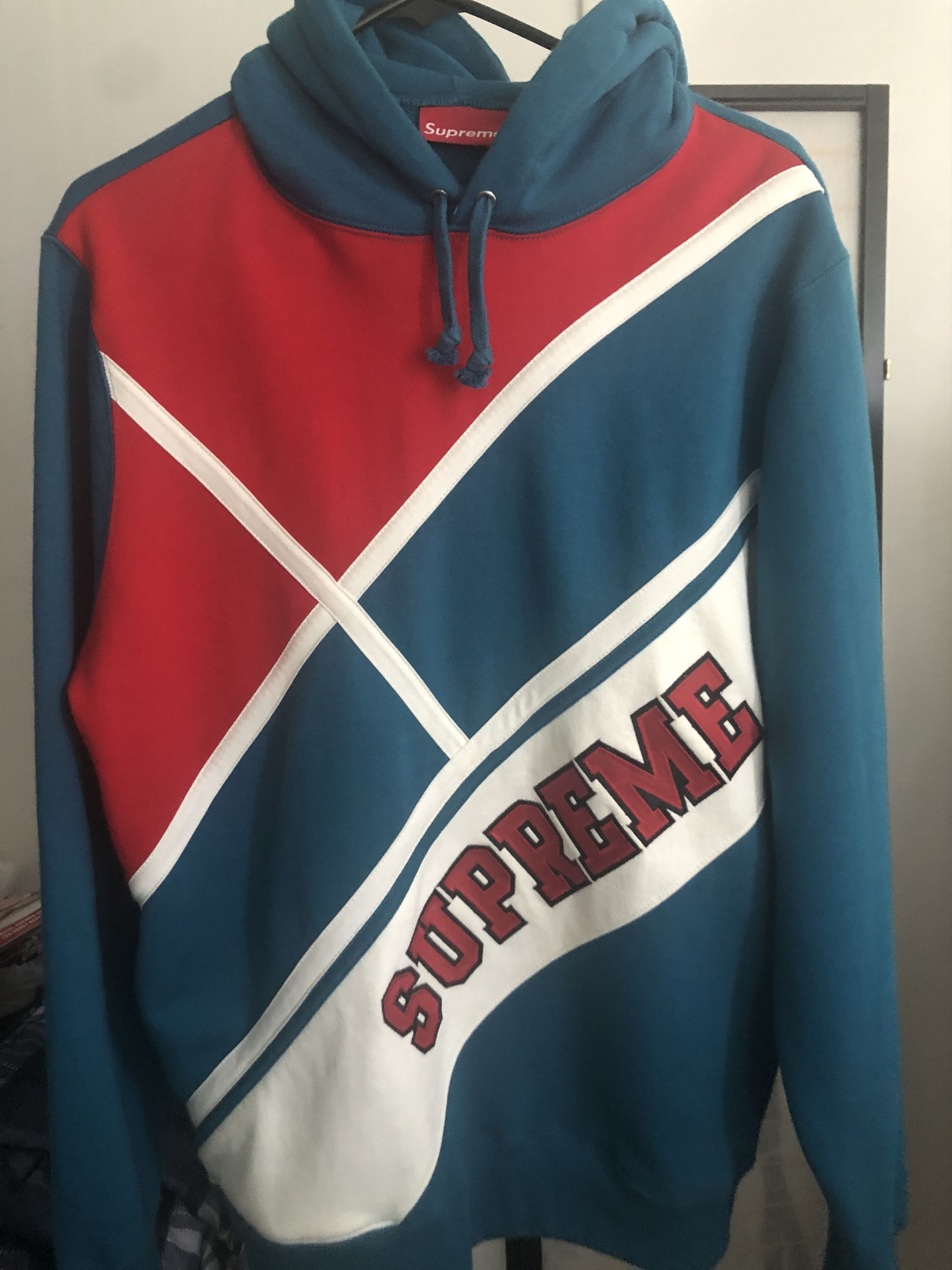 Supreme Diagonal Hoodie Grailed