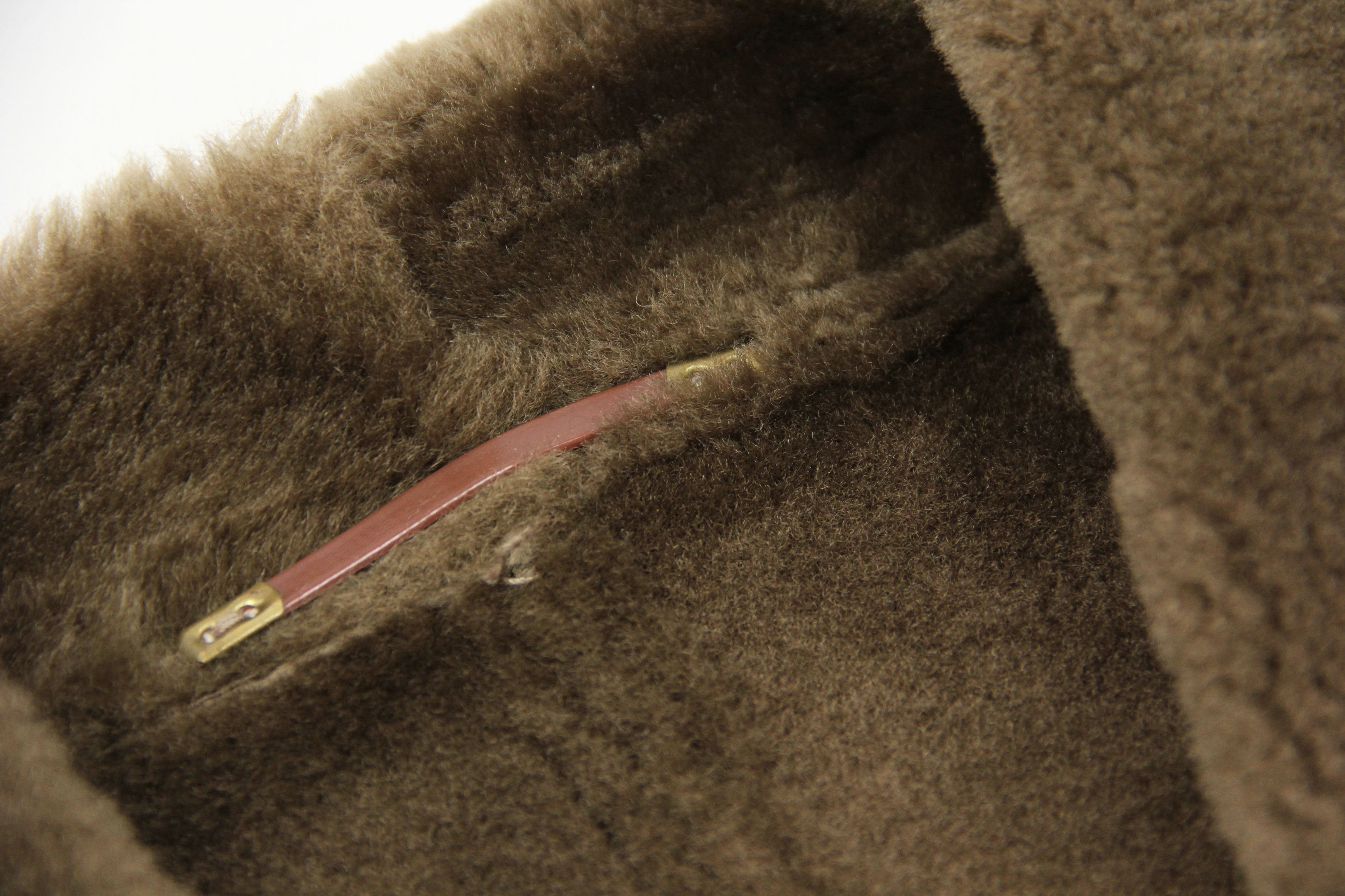 Other Light Brown Shawl Collar Short Supple Shearling Jacket, 42 Size US L / EU 52-54 / 3 - 6 Thumbnail