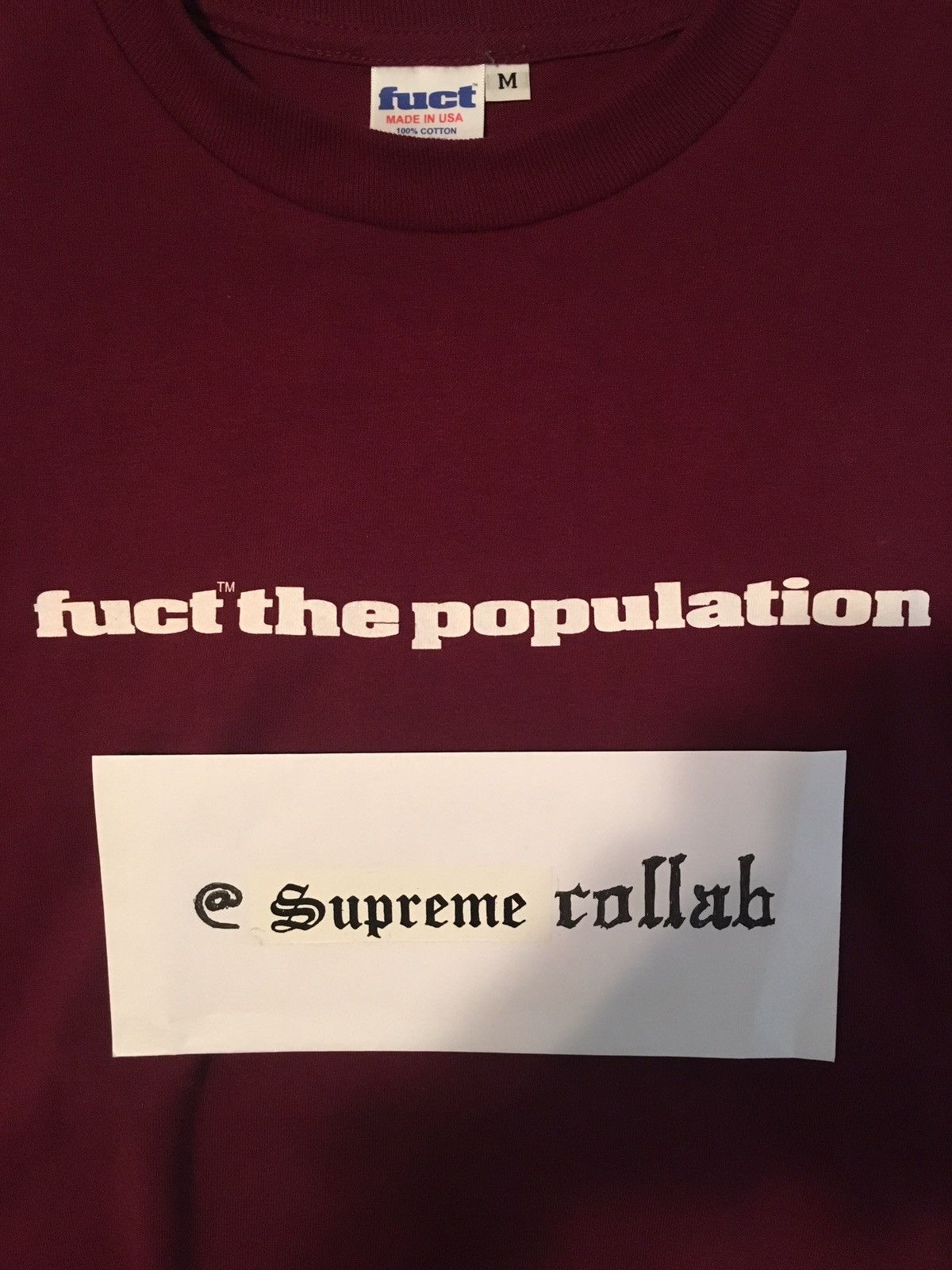 Fuct FTP FUCT fuct the population tee (burgundy M) Size US M / EU 48-50 / 2 - 2 Preview