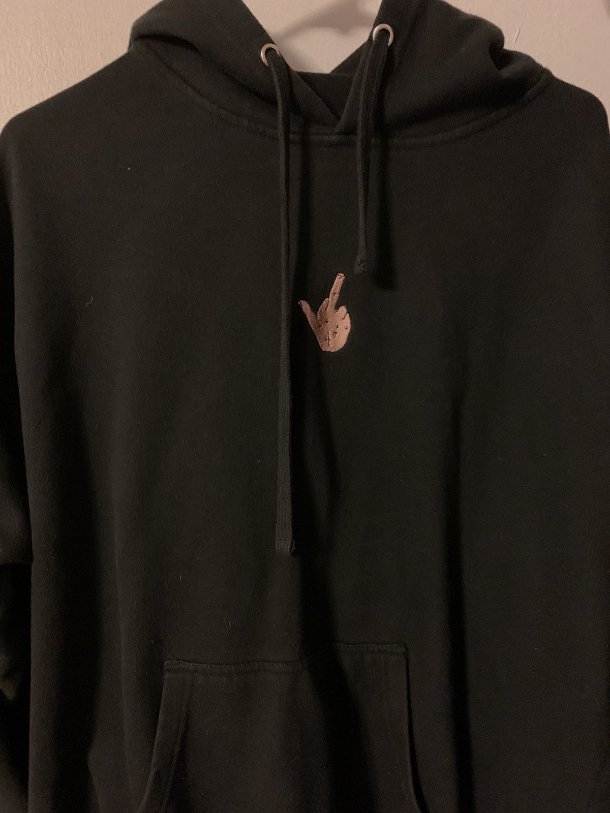 Pouya & $uicideboy$ Merch Pouya Middle Finger Hoodie 