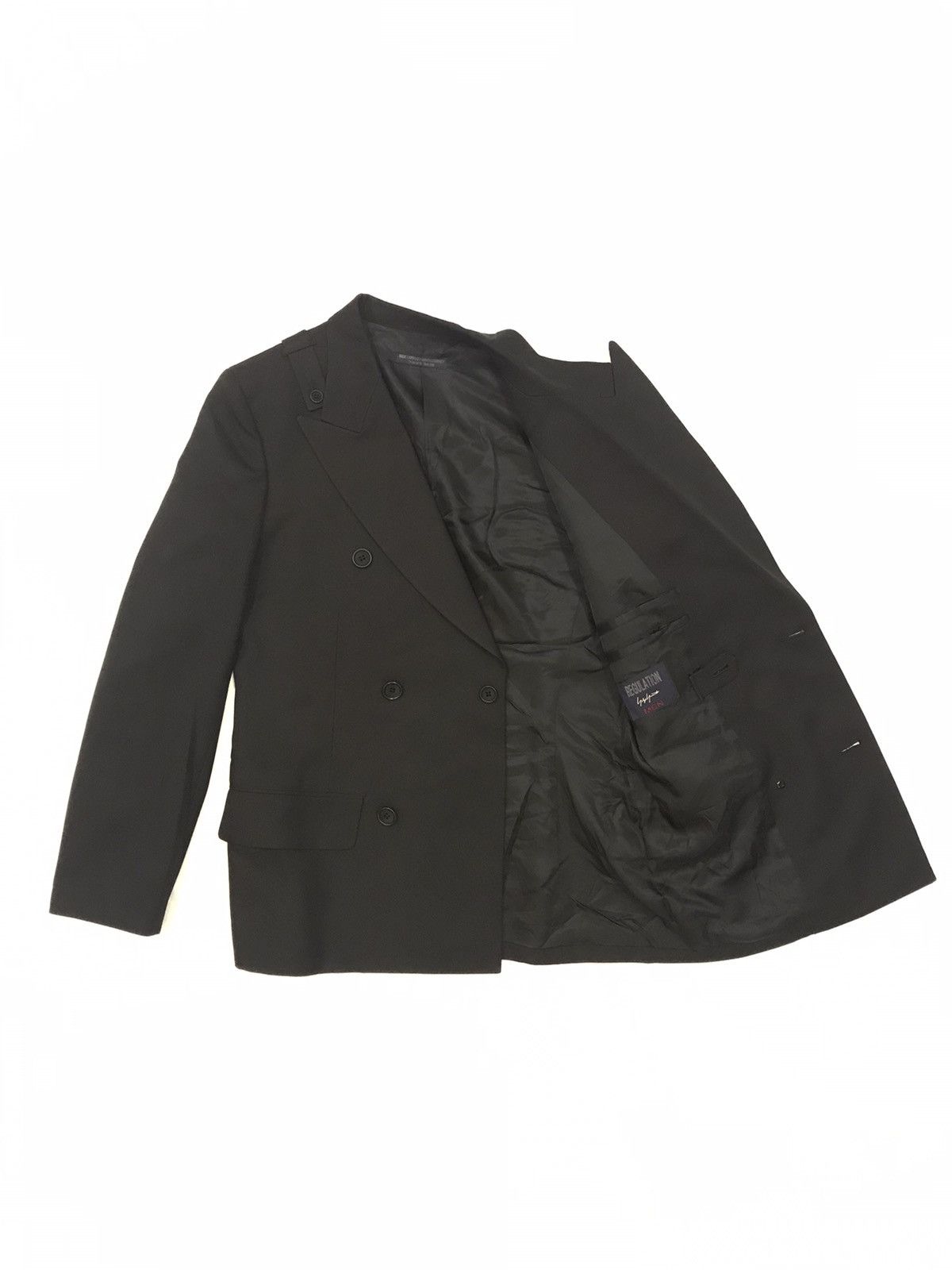 Yohji Yamamoto YOHJI YAMAMOTO REGULATION MEN DOUBLE BREASTED BLAZER SIZE 2 Size 40S - 3 Thumbnail