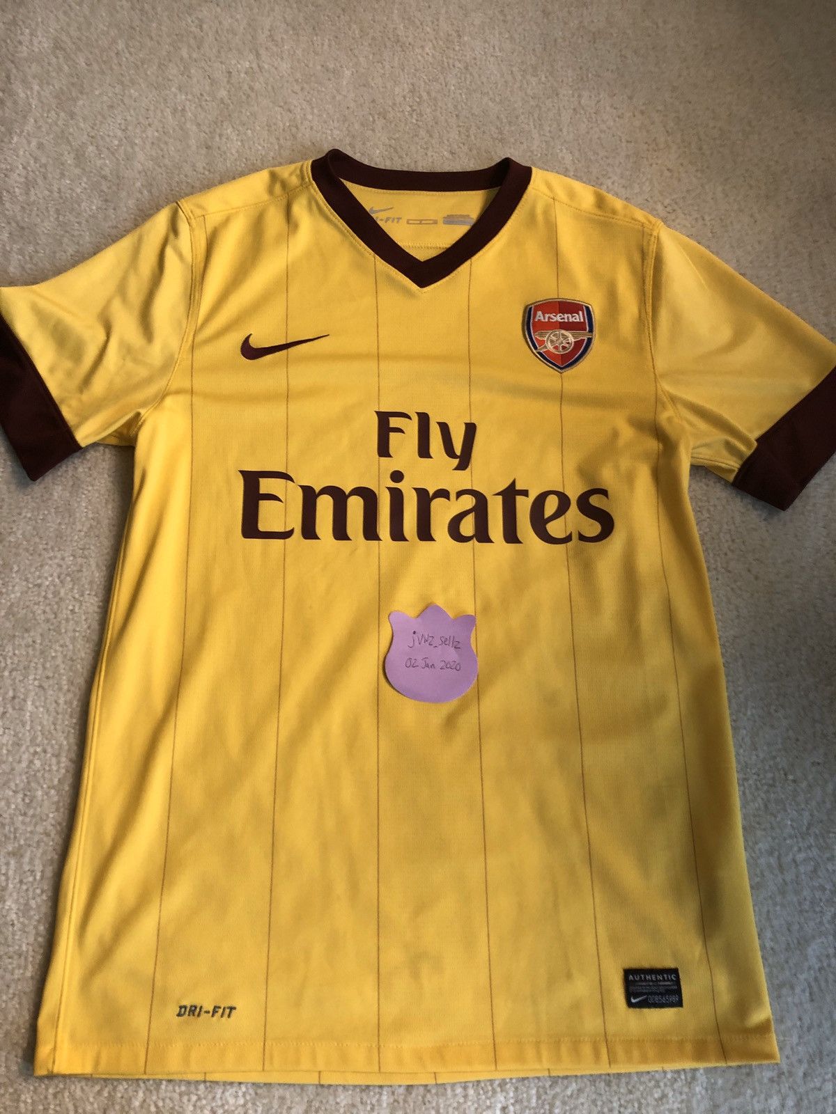 Arsenal nike yellow jersey online