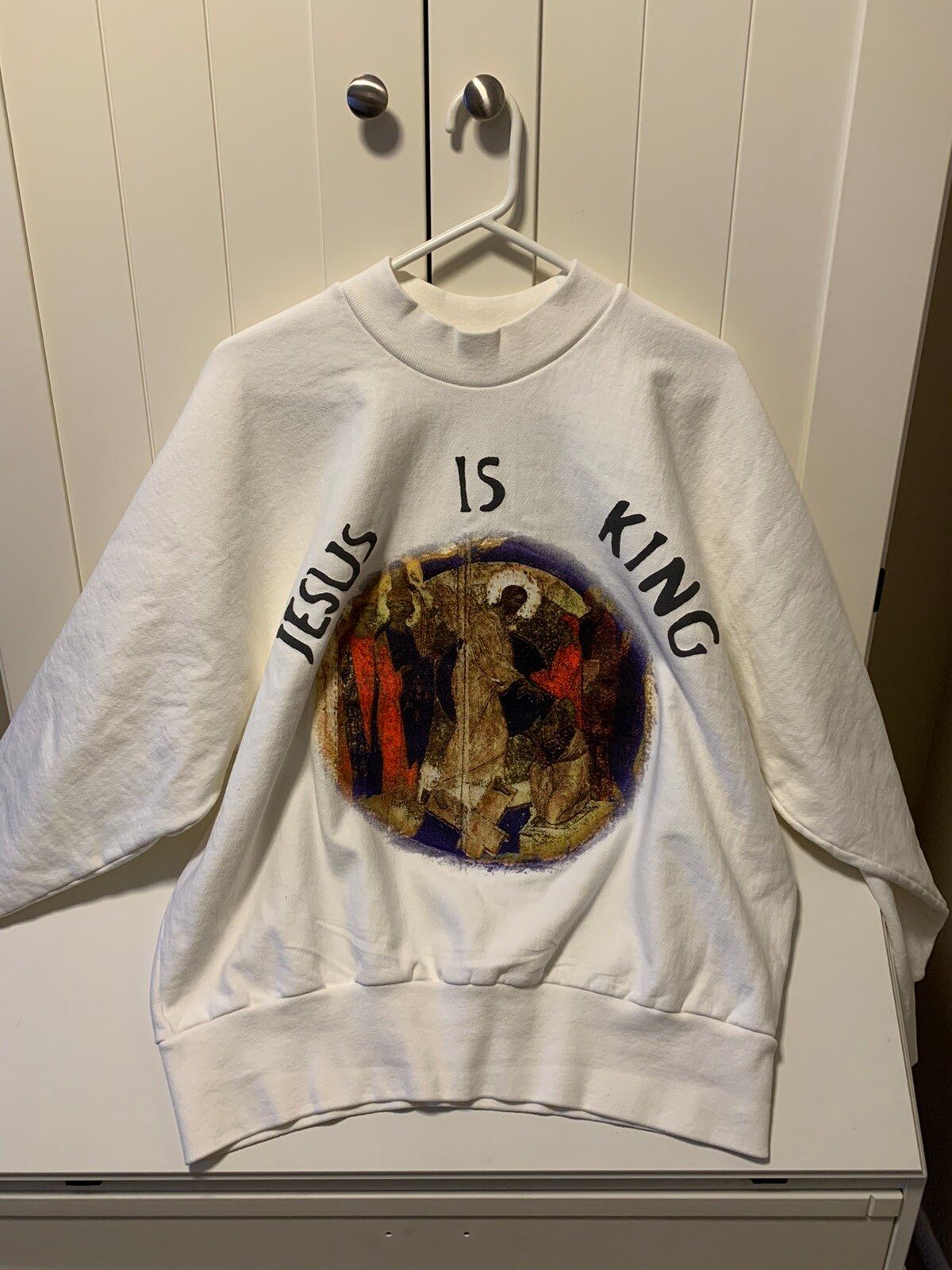 Kanye West Jesus is King Painting Crewneck II | Grailed