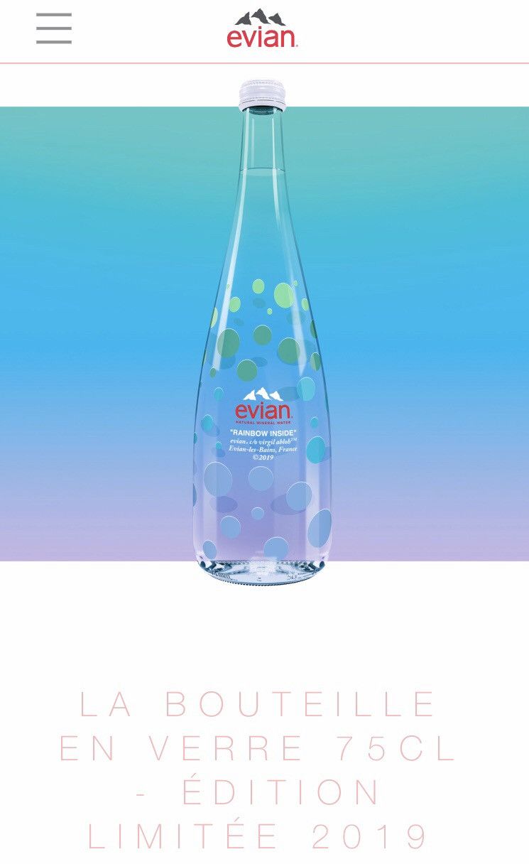 Rainbow inside evian best sale