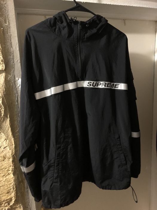 Supreme Reflective Taping Hooded Pullover Jacket | Grailed