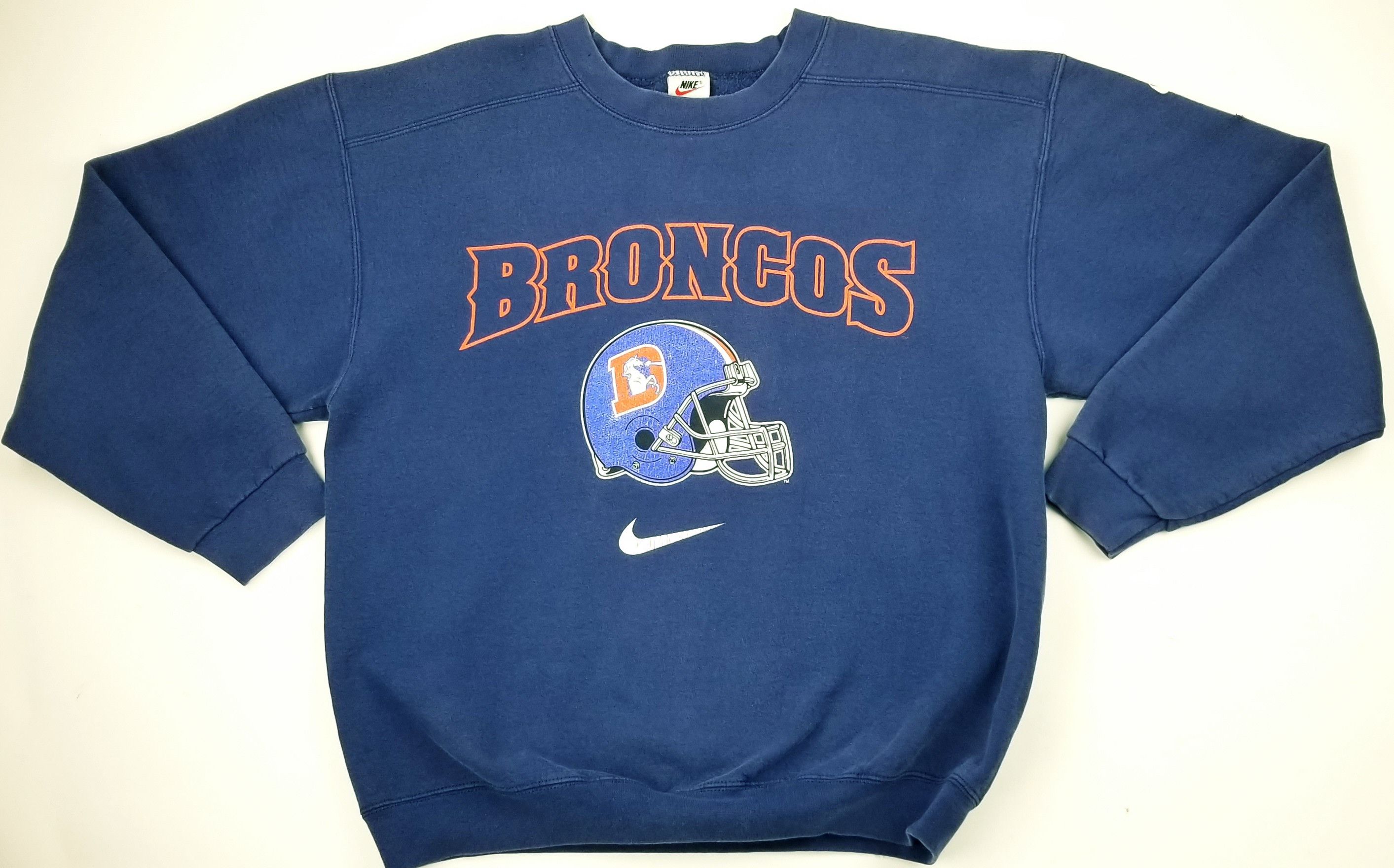 Nike, Shirts, Nike Denver Broncos Fleece Hoodie Retro Look Vintage Logo  Nfl Mens M Medium