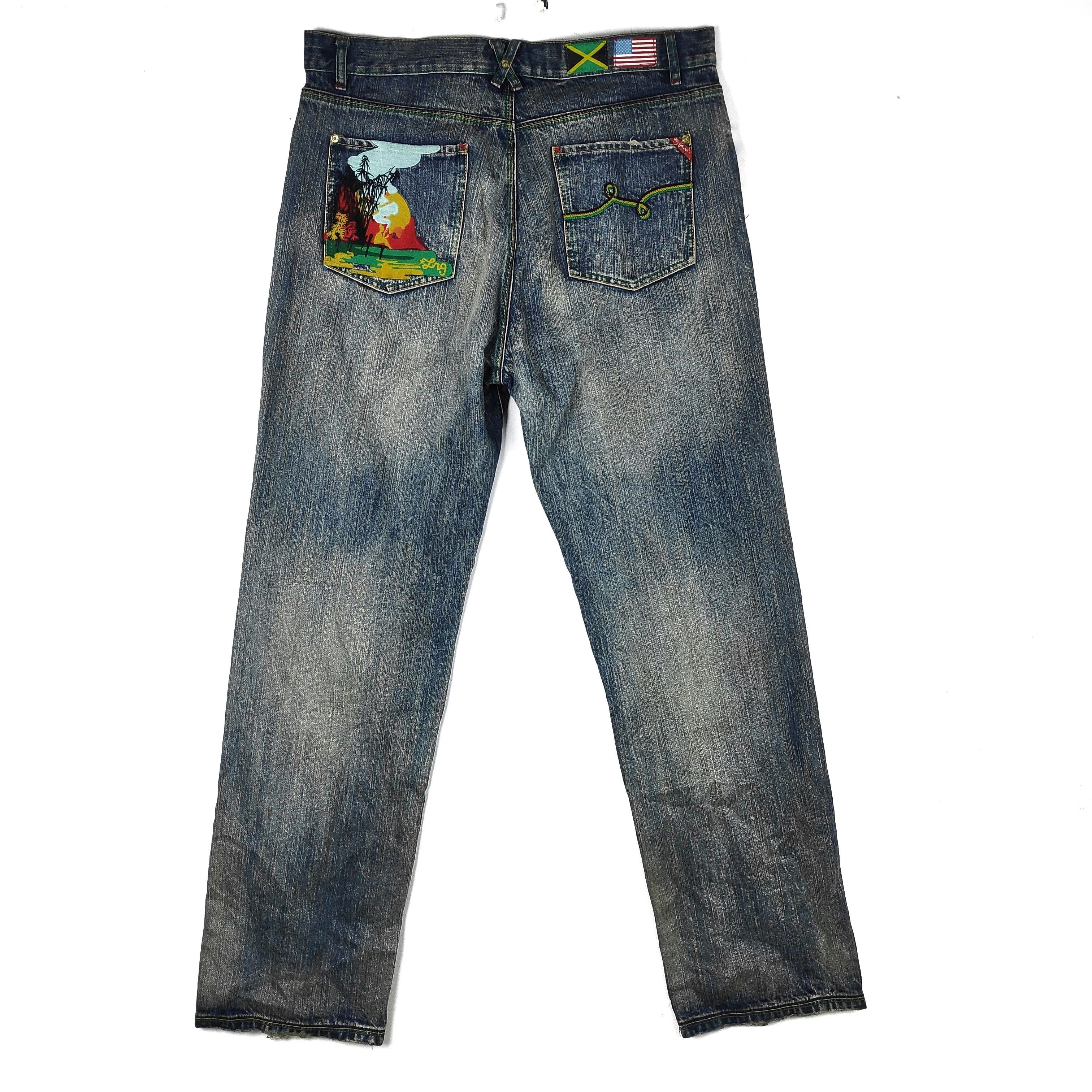 Designer × Distressed Denim × Japanese Brand LRG JEANS WITH
