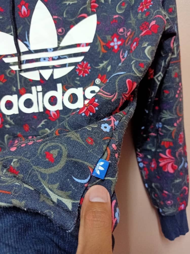 Adidas Adidas trefoil Floral Big Logo Hoodies Size US S / EU 44-46 / 1 - 3 Thumbnail
