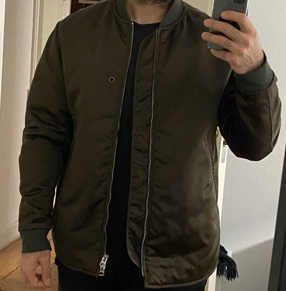 Acne Studios Acne Studios Mylon PSS17 Bomber jacket green | Grailed