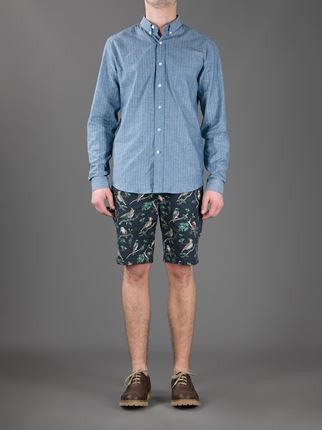 Bird Print Bermuda Shorts