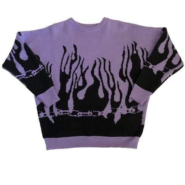 Purple Flame Sweater – AXIDITY