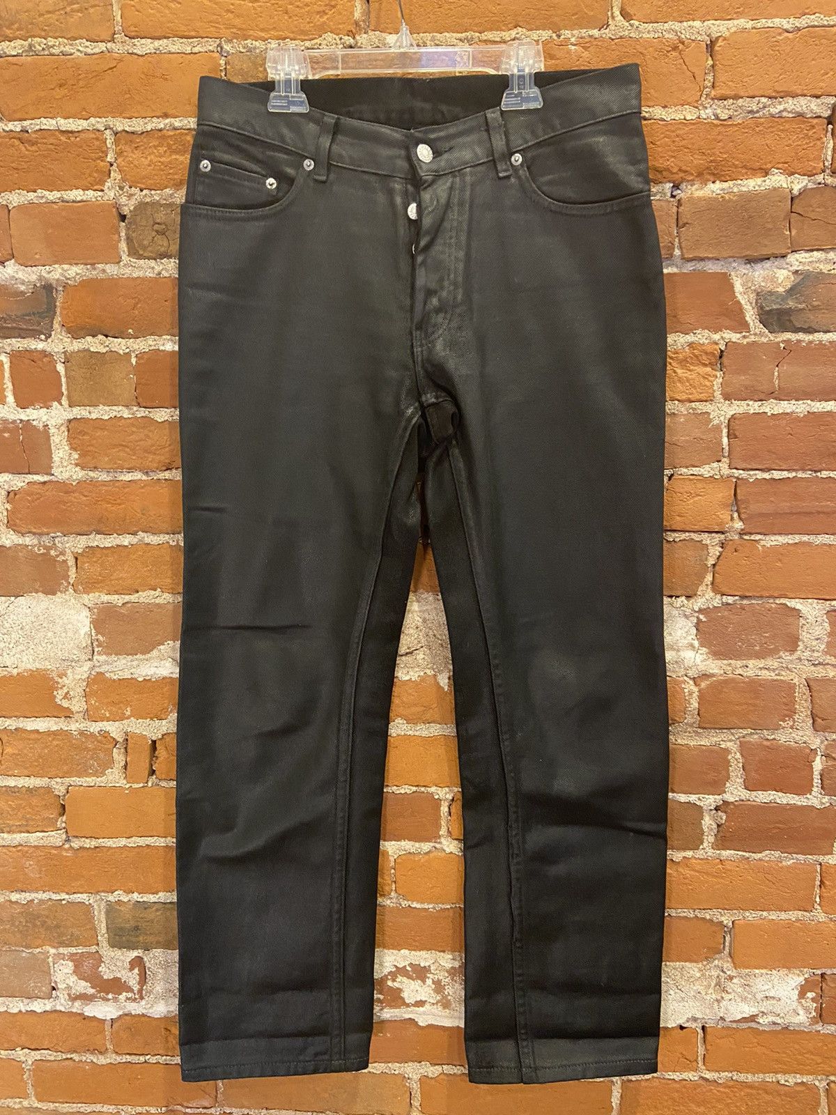 Helmut Lang Helmut Lang 1999 Waxed Classic Cut Denim Size US 31 - 1 Thumbnail