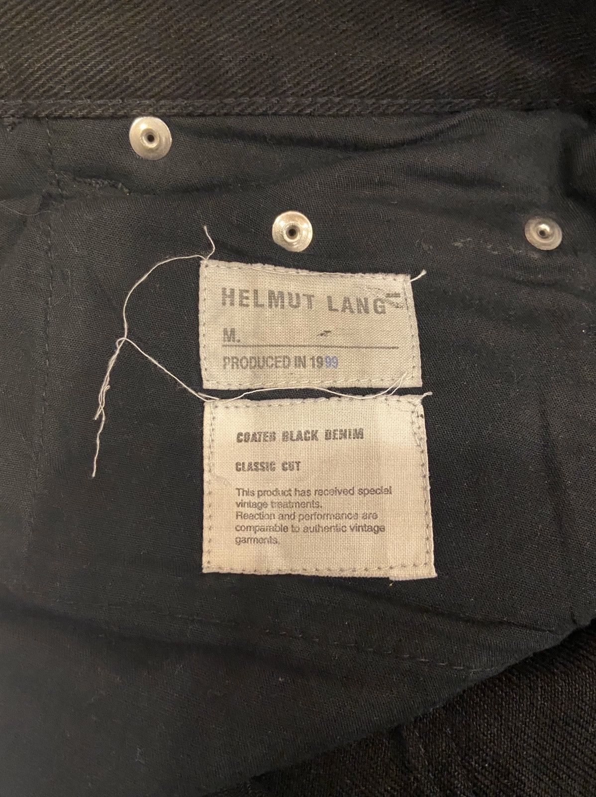 Helmut Lang Helmut Lang 1999 Waxed Classic Cut Denim Size US 31 - 7 Thumbnail