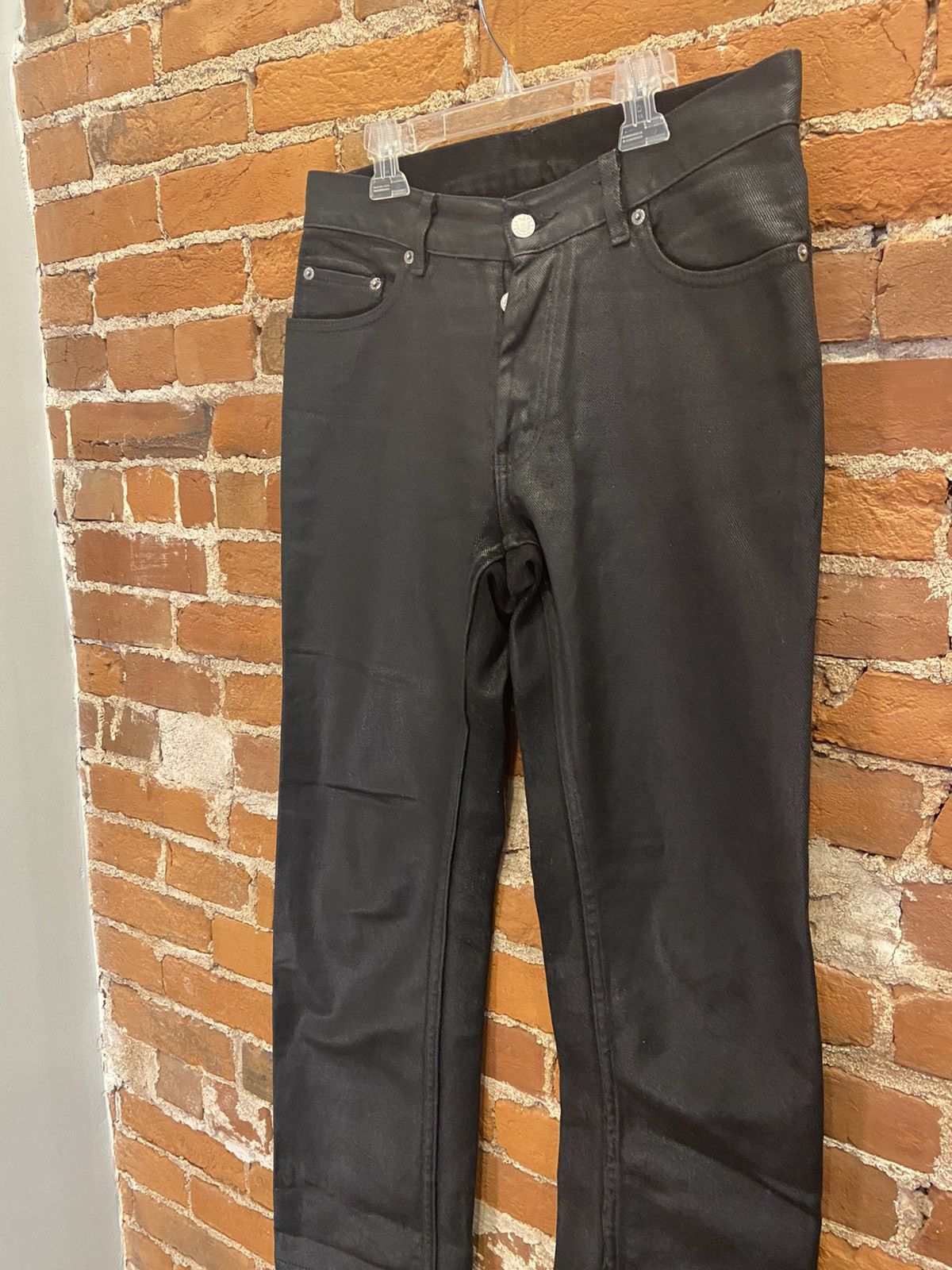 Helmut Lang Helmut Lang 1999 Waxed Classic Cut Denim Size US 31 - 3 Thumbnail